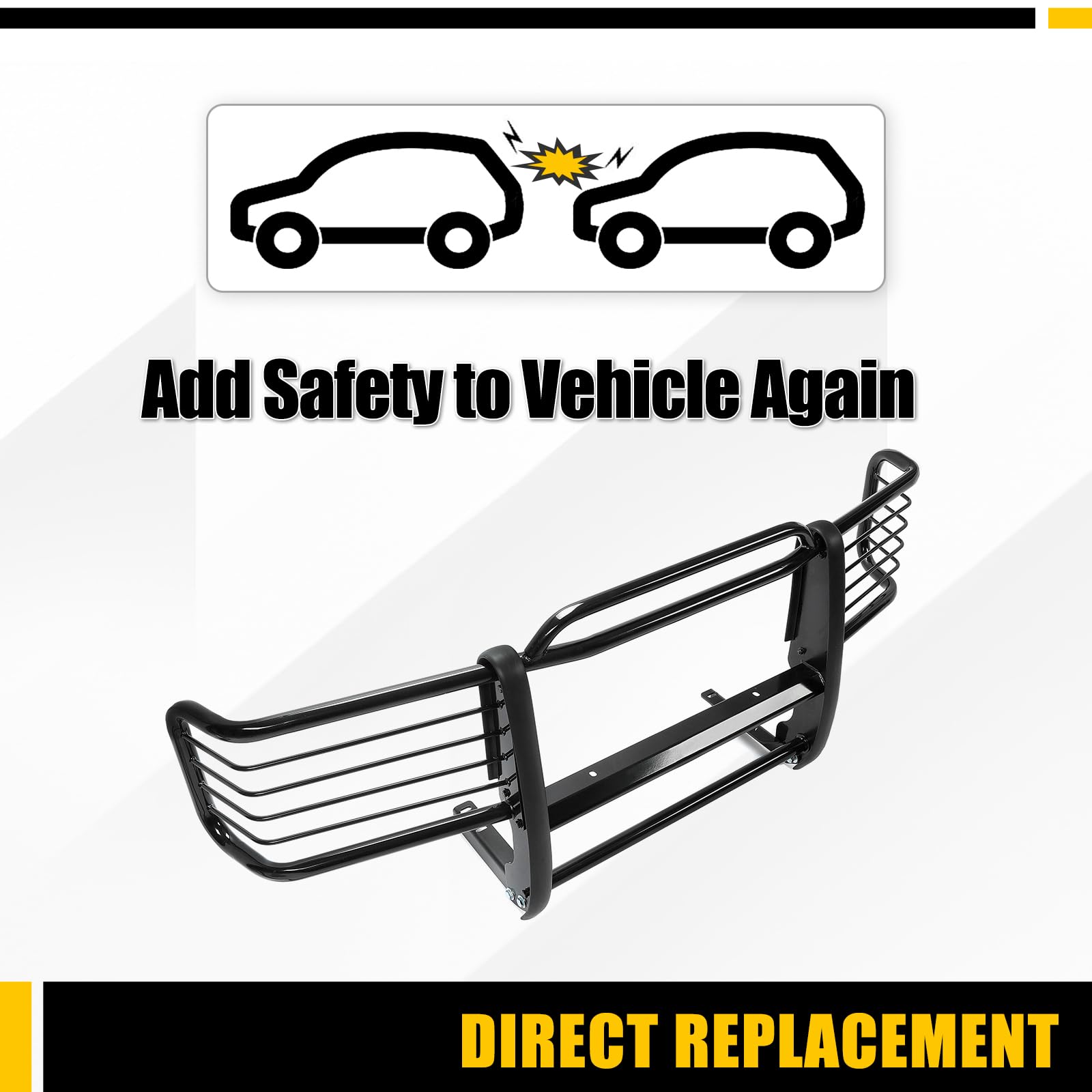 KUAFU Front Grille Brush Guard Compatible with 1988-1999 Chevy/GMC C/K Series 1500 2500 3500, 1992-1994 Blazer, Jimmy, 1995-1999