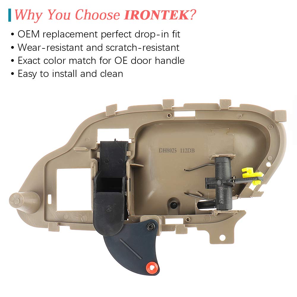 IRONTEK Interior Door Handle for Front/Rear Left Drivers Side Fits Chevrolet 95-00 C/K Tahoe, 99-06 Silverado, 95-00 GMC C/K Yuk