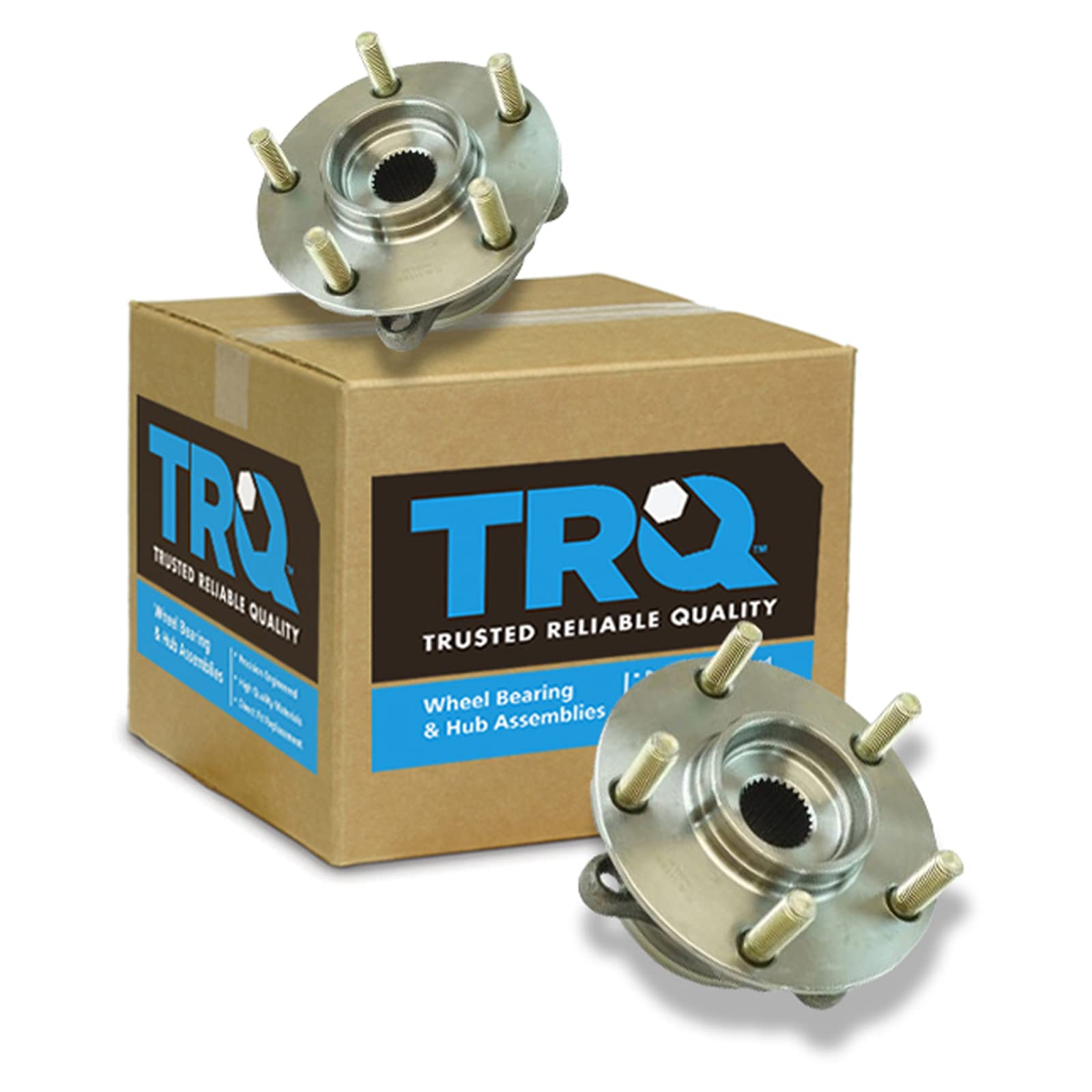 Trq Front Wheel Hub Bearings Assembly Set Compatible With 2008-2015 Mitsubishi Lancer