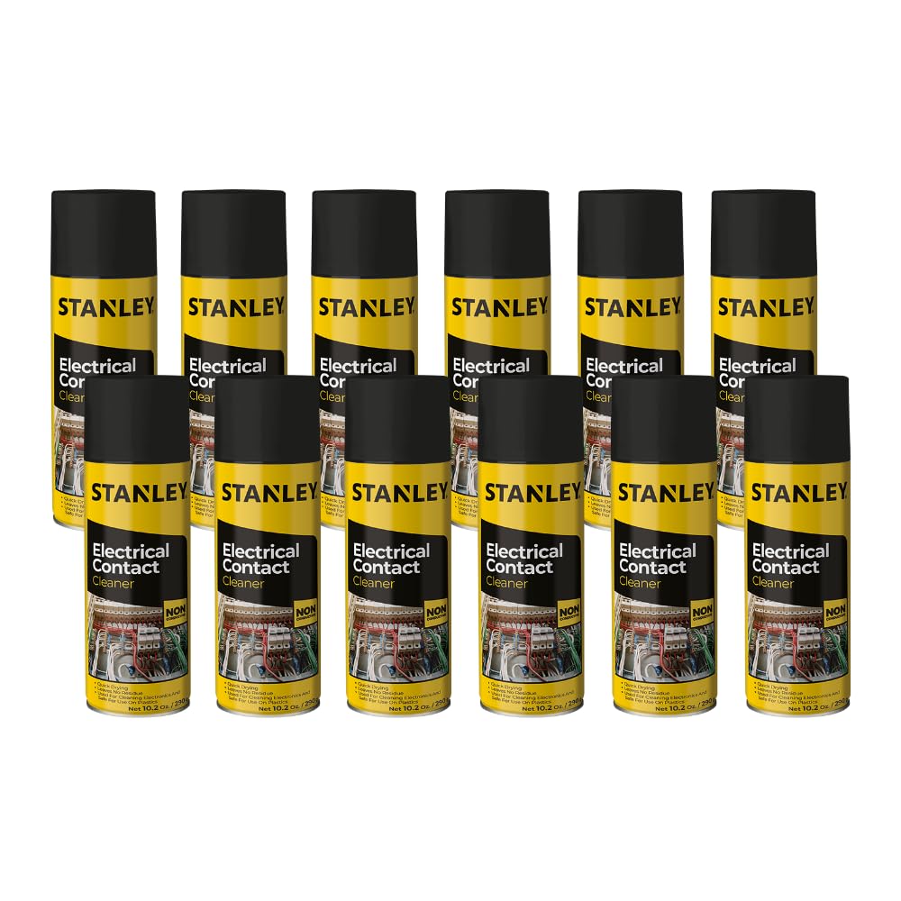 STANLEY Contact Cleaner Spray - Precision Electronics Cleaning for Circuit Boards, Switches & Connectors - Non-Corrosive - 10.2 
