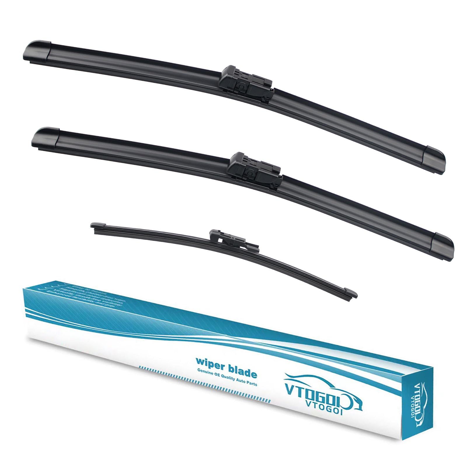 Vtogoi Wiper Blades With Rear Wiper Blades Set For 2018-2023 Land Rover Range Rover Velar,Automotive Replacement Windshield Wiper Blades, That Meet Oem Quality Easy Diy Install 26 '+19'+13'(Set Of 3)