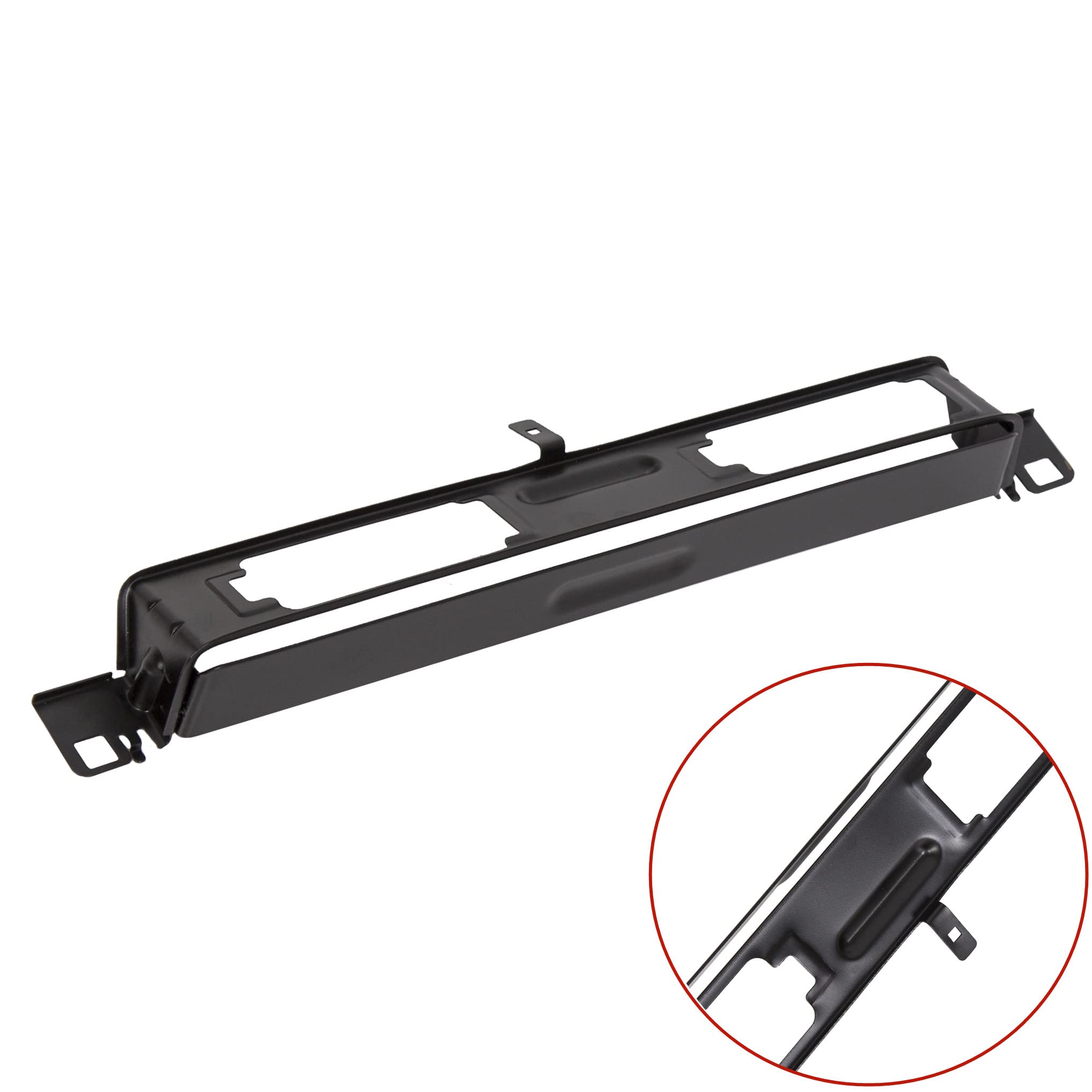 Ecotric Rear License Plate Lamp Bracket Compatible With 2007-2015 Infiniti Q40 G25 G35 G37 Sedan Replacement For 96220-Jk00A License Plate Lamp Frame Black