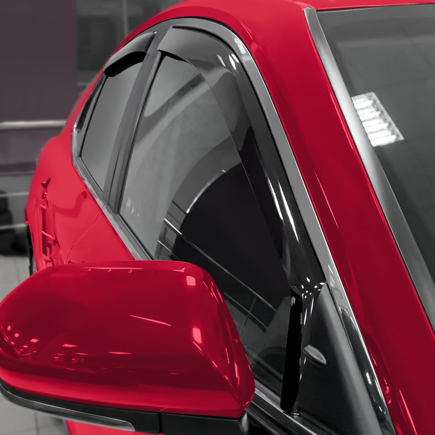Voron Glass In-Channel Extra Durable Rain Guards For Toyota Camry 2018-2024, Window Deflectors, Vent Window Visors, 4 Pieces - 2