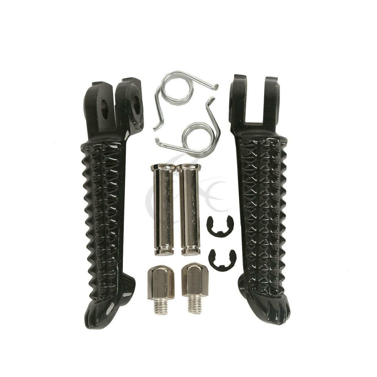 Xfmt Black Left&Right Foot Pegs For Yamaha Yzf R1 1998-2022 R1S R1M 2015-2022 Yzf R6 1999-2020 Yzf R6S 2003-2009