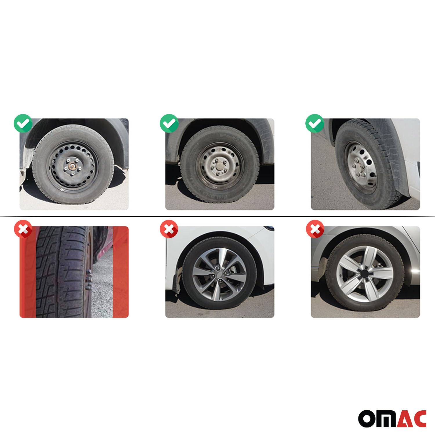 Omac - Gray With Blue Hub Caps 15 Inch Set Of 4, Tapas Para Rines 15, Premium Wheel Covers 15 Inch, R15 Rim Cover Set, Snap On D