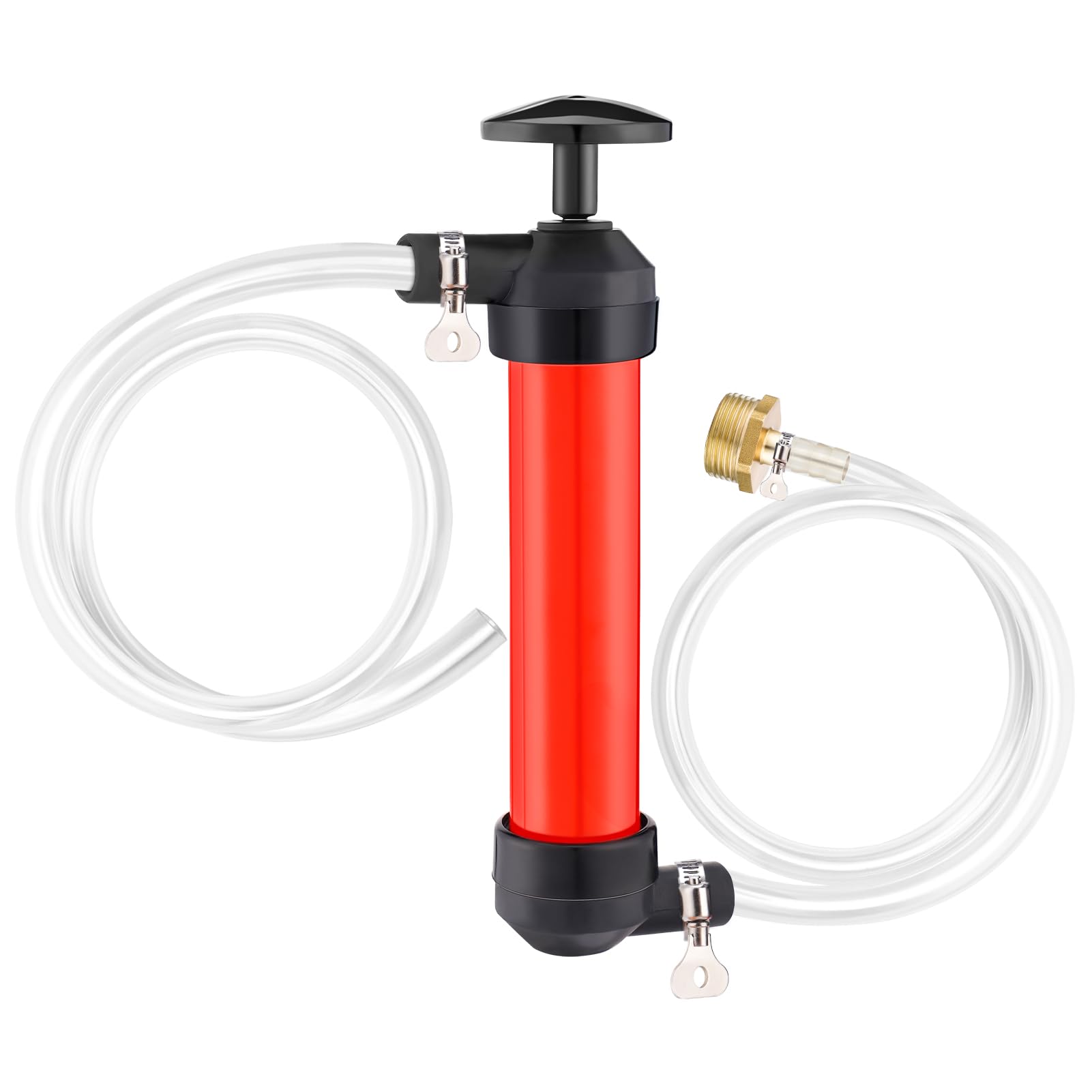 Antifreeze Hand Pump Kit - Rv Water Hand Pump Kit With 3 Clamps, Water System Antifreeze Pump To Make Winterizing Easier For Rv 