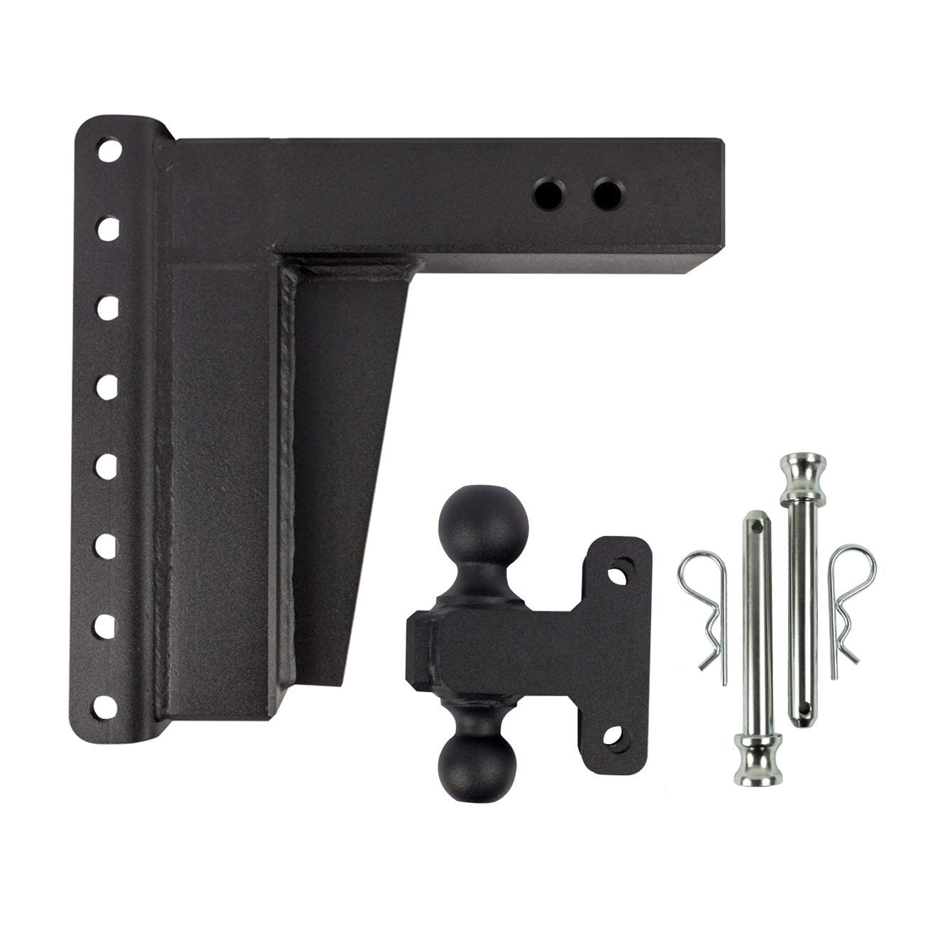 Bulletproof Hitches 3.0'' Adjustable Extreme Duty (36,000Lb Rating) 10'' Drop/Rise Trailer Hitch With 2'' And 2 5/16'' Dual Ball