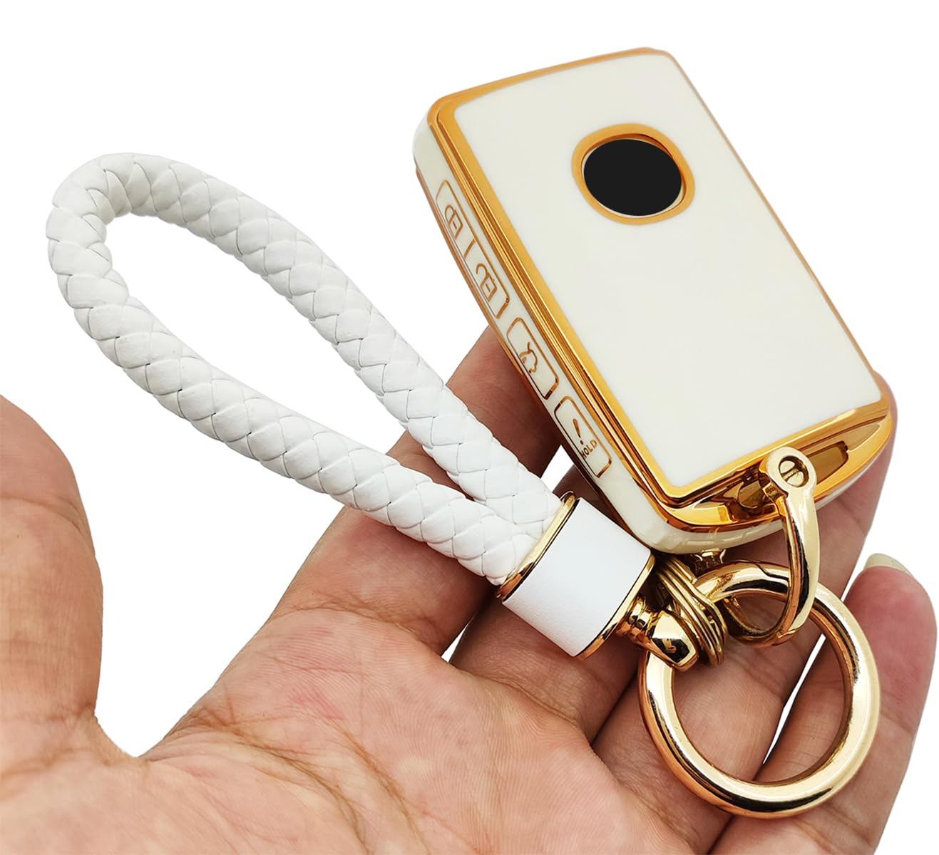 Arruweer Key Fob Cover For Mazda Soft Tpu Key Fob Case Holder Protector Compatiable With 2019-2022 Mazda 3, Mazda 3 Hatchback, 2