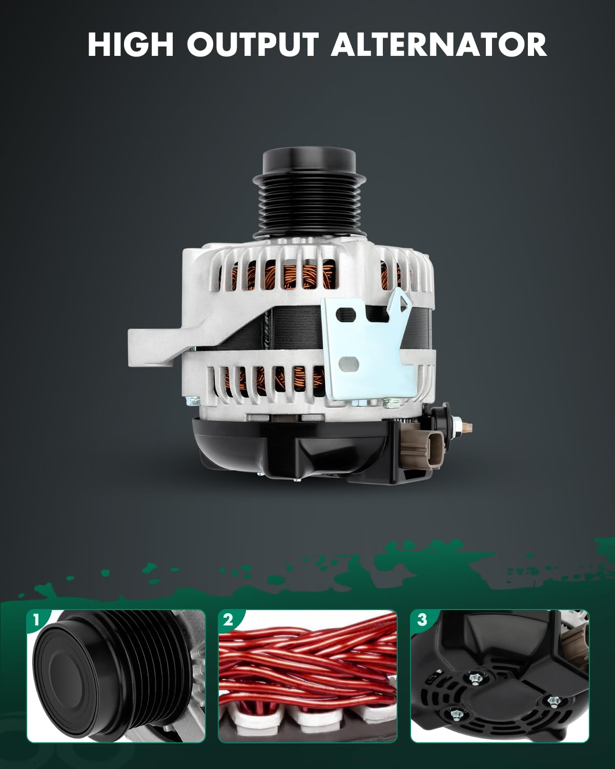 SCITOO Alternator Fit for Toyota Camry 2007 2008 2009, Corolla 2009 2010, for Matrix 2009-2013 & for Pontiac Vibe 2009 2010 & fo