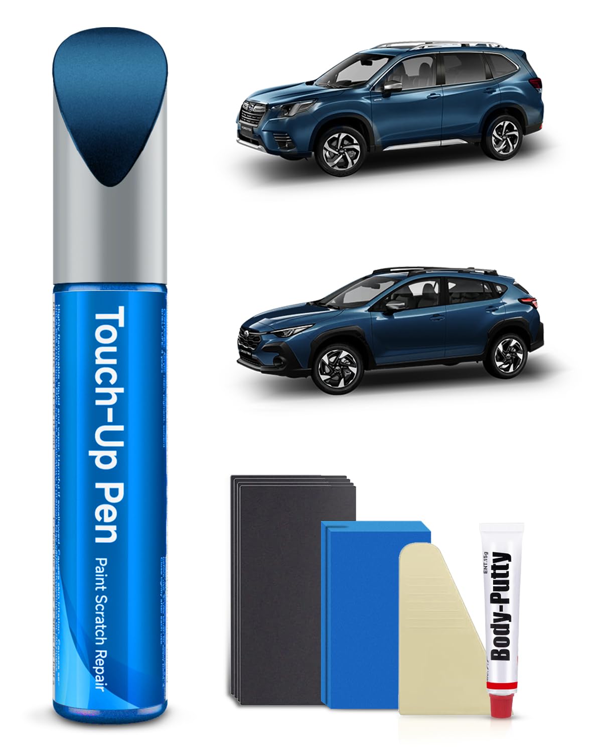 J8U Quartz Blue Pearl Touch Up Paint Kit Compatible with Subaru Exact Match Car Scratch Repair Touch Up Paint Kit