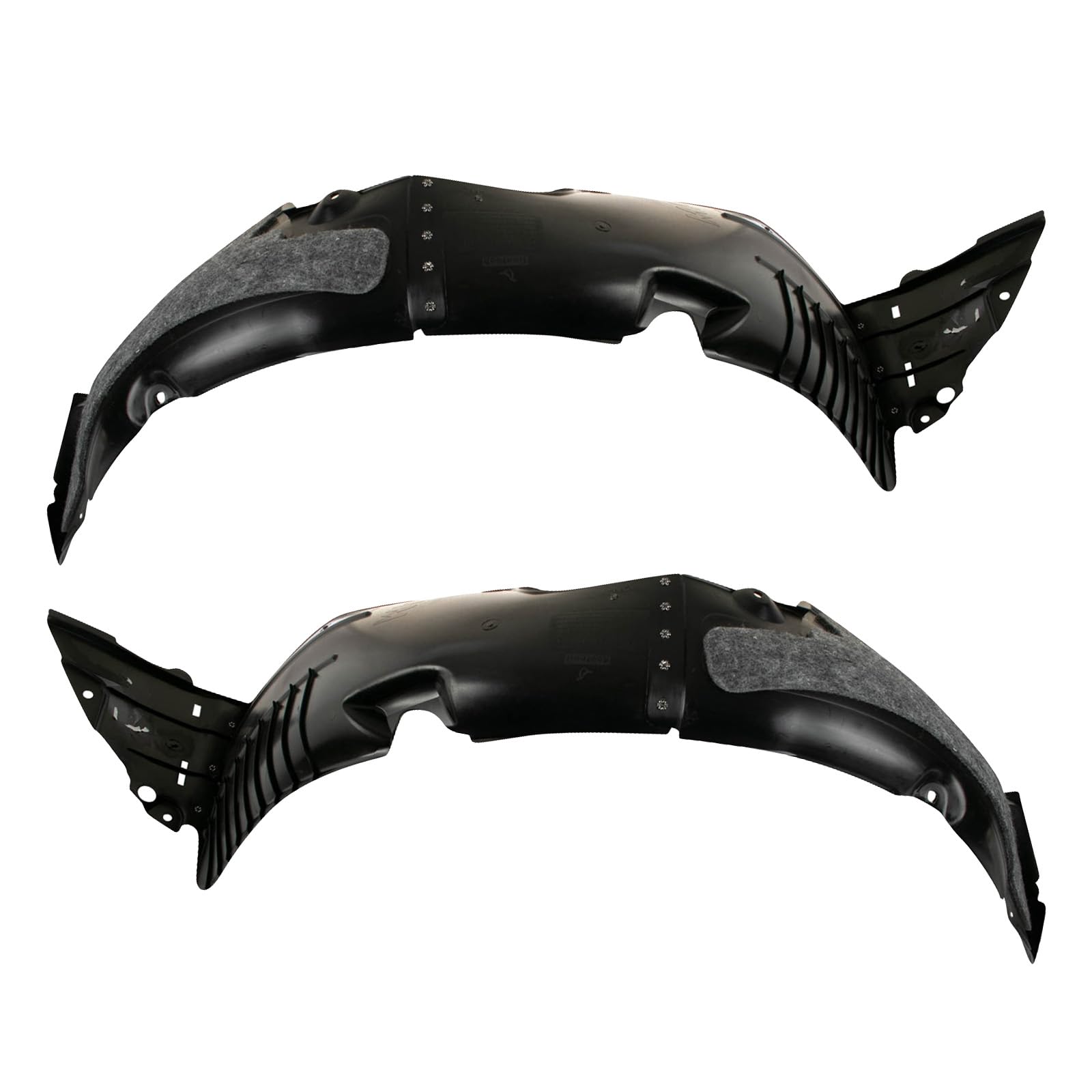 Trq Front Inner Fender Liner Set Compatible With 2014-2016 Hyundai Elantra Hy1248133 Hy1249133