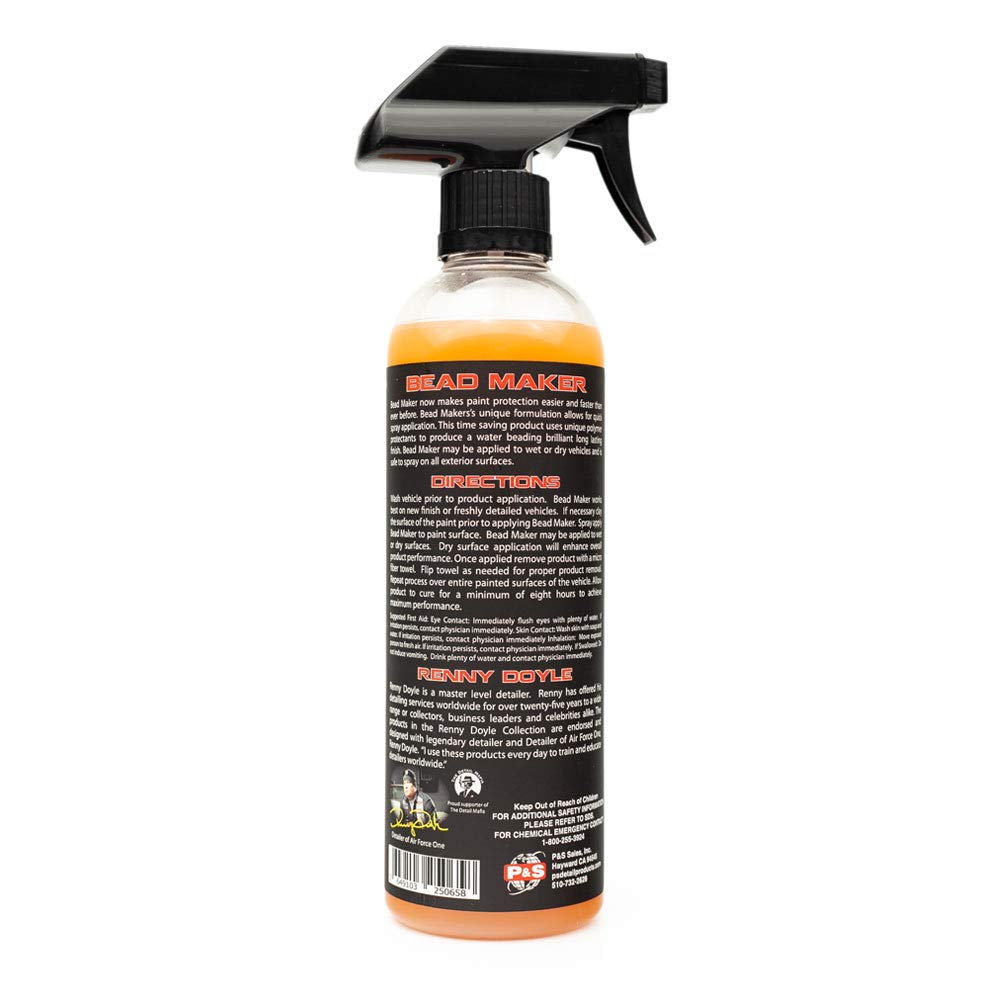 P & S Professional Detail Products - Bead Maker - Paint Protectant & Sealant, Easy Spray & Wipe Application, Cured Protection, Long Lasting Gloss Enhancement, Hydrophobic Finish, Great Scent (1 Pint)