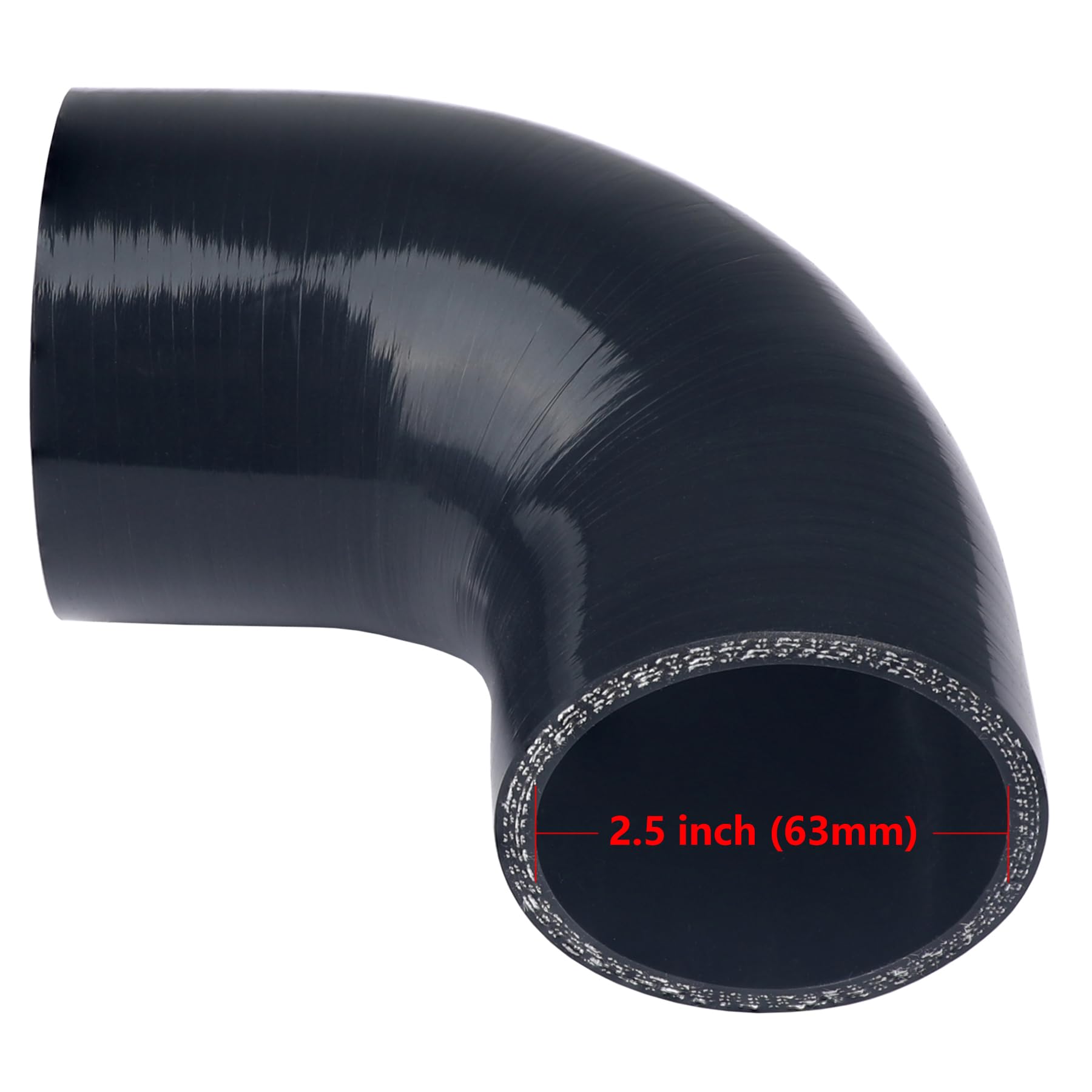 Ucreative 90 Degree Elbow 2.5'' To 3.0'' (63Mm To 76Mm) 4-Ply High Performance Coupler Silicone Hose