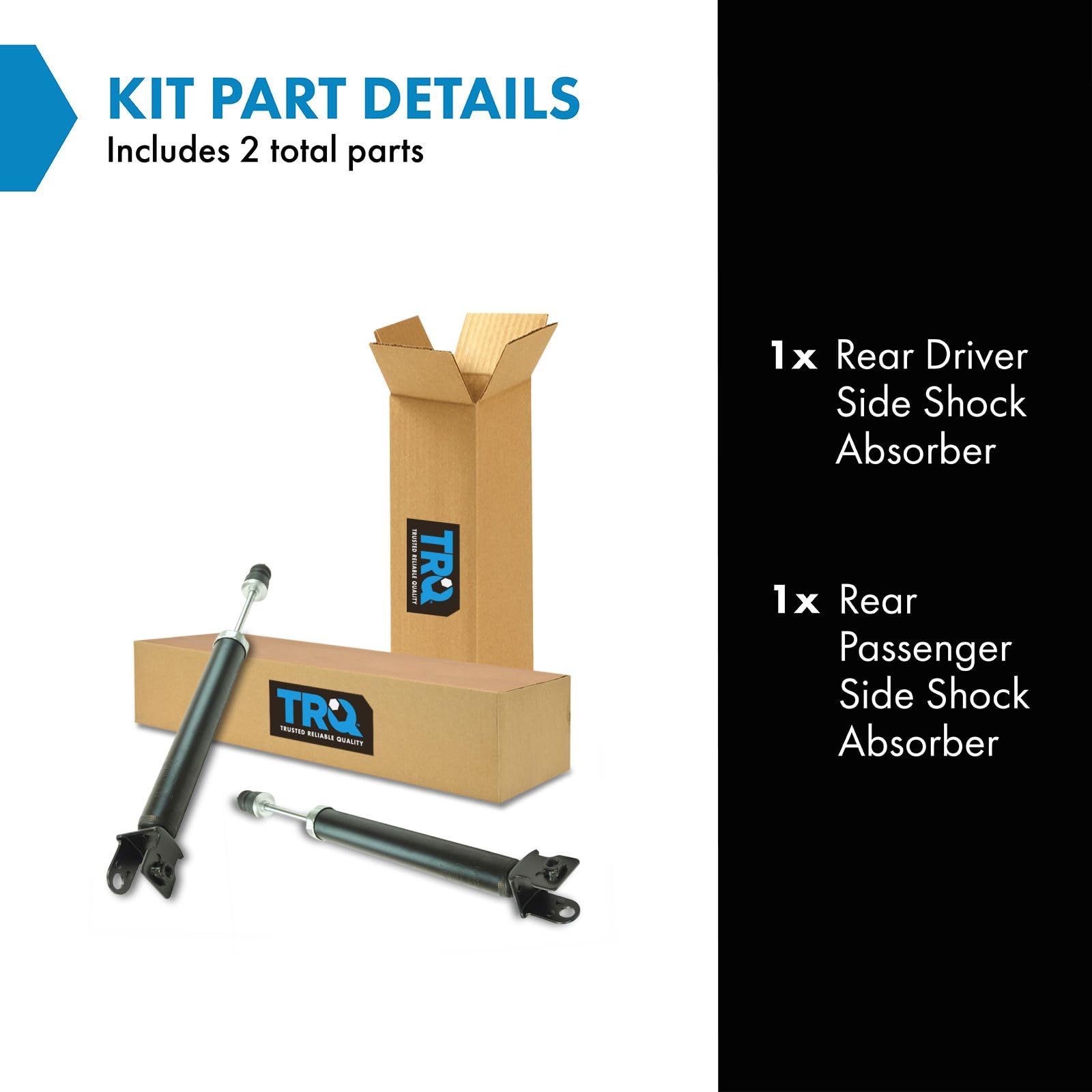 Trq Rear Shock Absorber Set Compatible With 2009-2014 Nissan Maxima