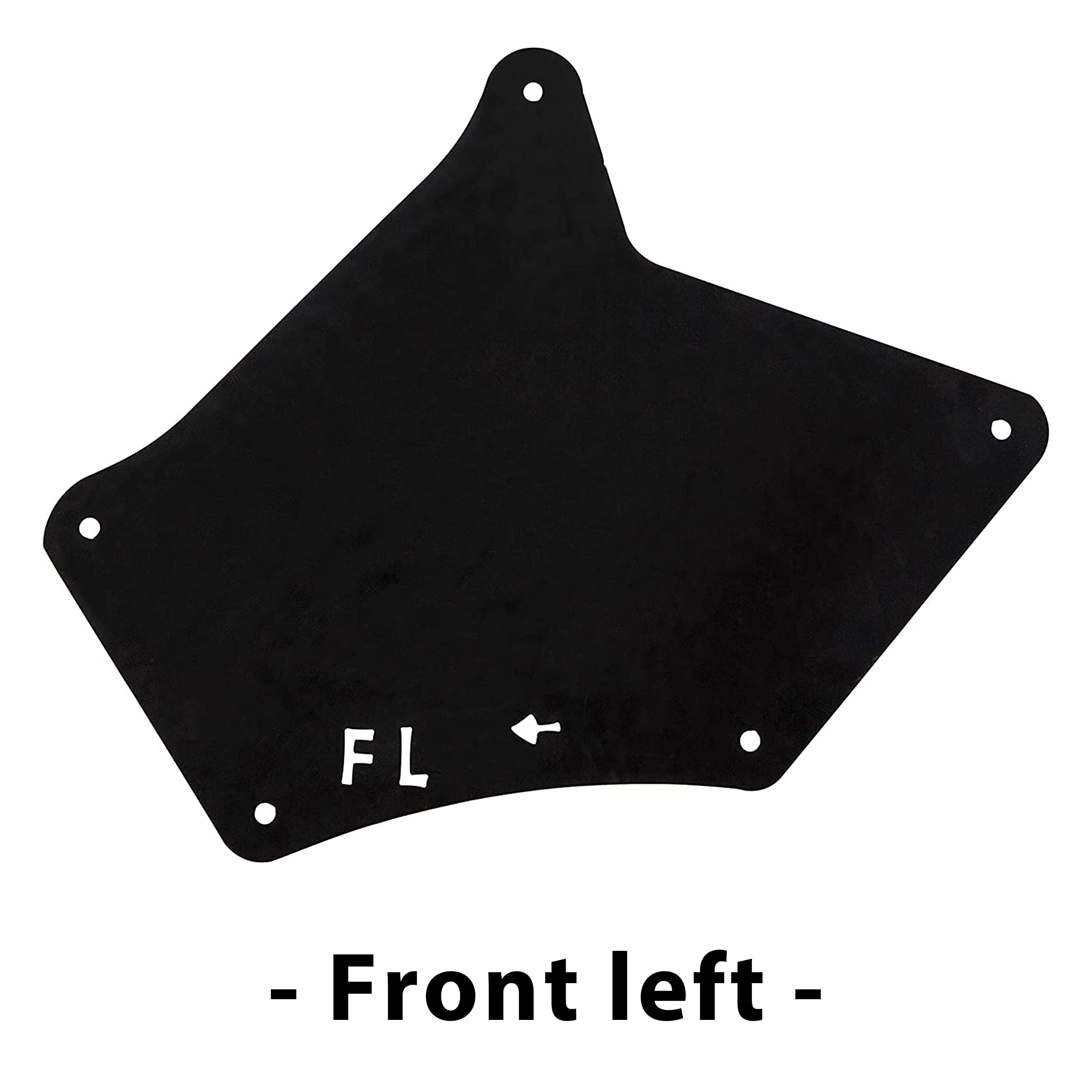 ECOTRIC Splash Guards Fender Liner Shield for Toyota 4Runner, FJ Cruiser, Land Cruiser, Lexus GX460, Rubber, Medium, Black, Model VC-LYAP-343