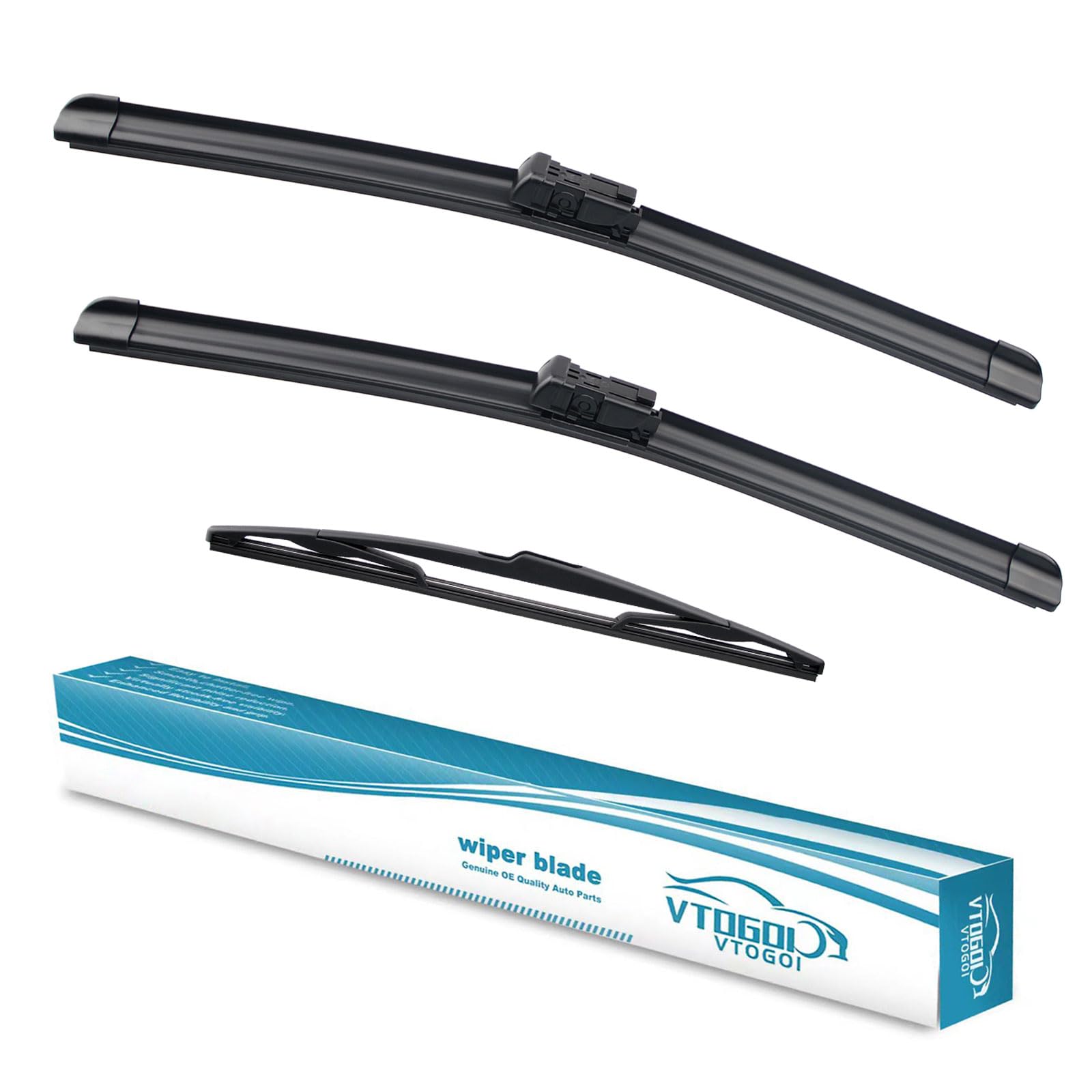 Vtogoi Wiper Blades With Rear Wiper Blades Set For Volvo Xc60 2012-2017,Automotive Replacement Windshield Wiper Blades, That Mee