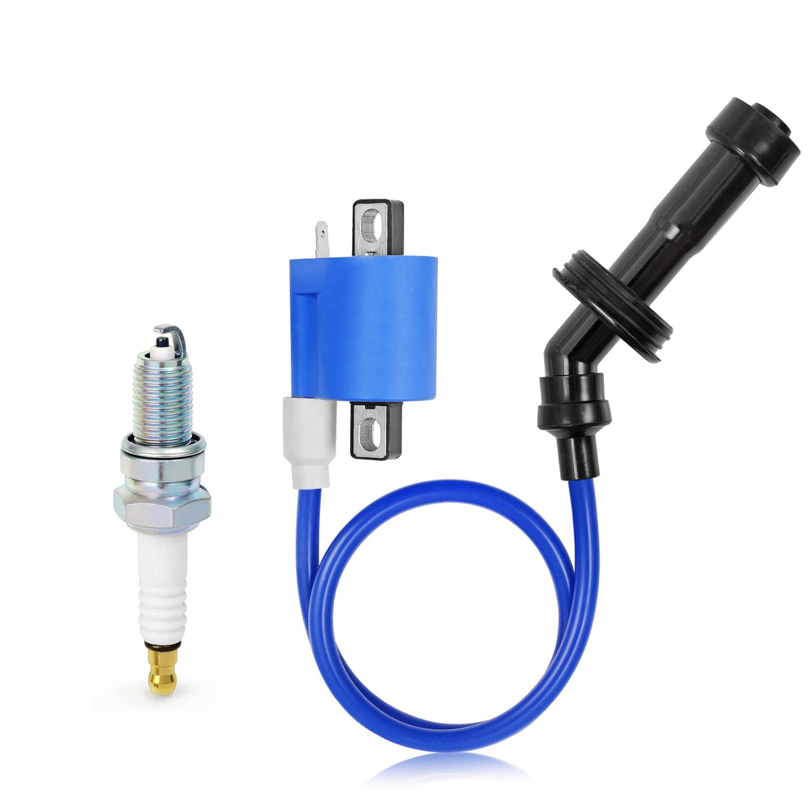 Ignition Coil & Spark Plug & Cap & Boot For Yamaha Raptor 660R Grizzly 660 Rhino 660 Yfm 660 2001-2008