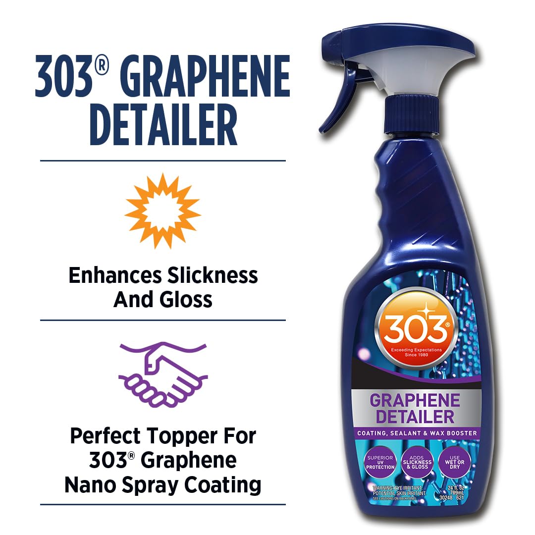 303 Products Graphene Detailer Spray, Enhances Gloss & Protection on Existing Coating, Sealants & Waxes, UV Protectant, Drying A