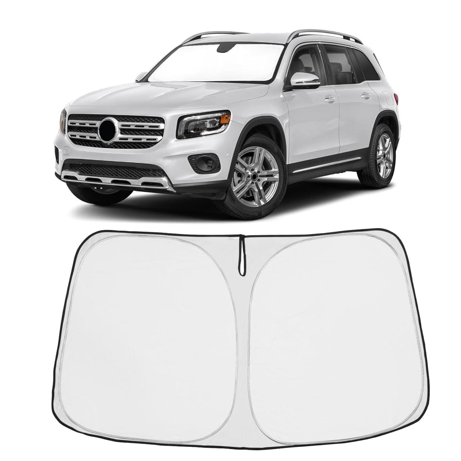 Proadsy 2025 Upgrade Windshield Sun Shade Custom Fit 2020-2023 2024 2025 Mercedes Benz Glb Foldable Front Sunshade Protector Sun