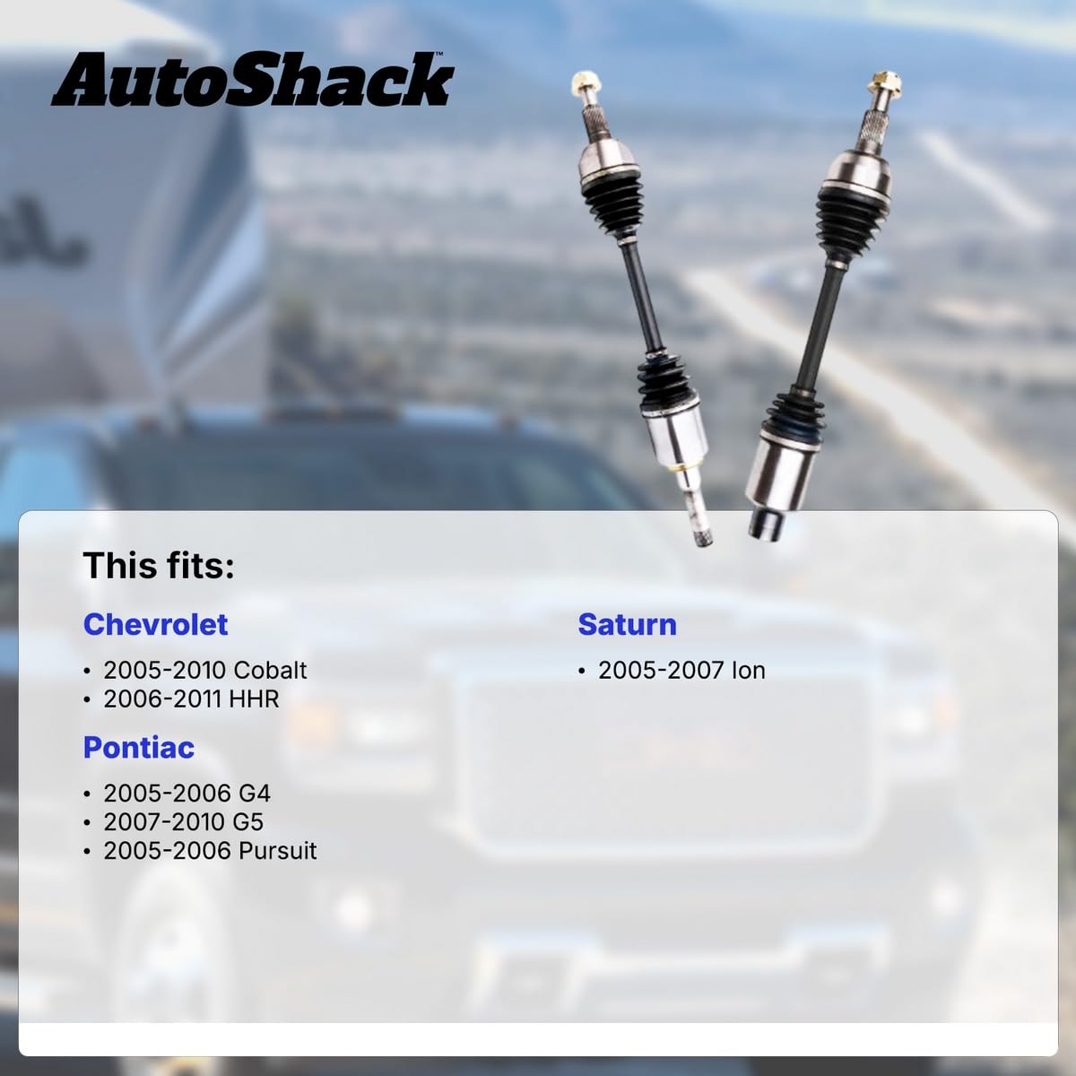 Autoshack Front Cv Axle Drive Shaft Neoprene Boots Pair Of 2 Replacement For 2005-2010 Chevrolet Cobalt 2006-2011 Hhr 2005-2007 Saturn Ion 2005-2006 Pontiac Pursuit 2007-2010 G5 Dsk319Pr