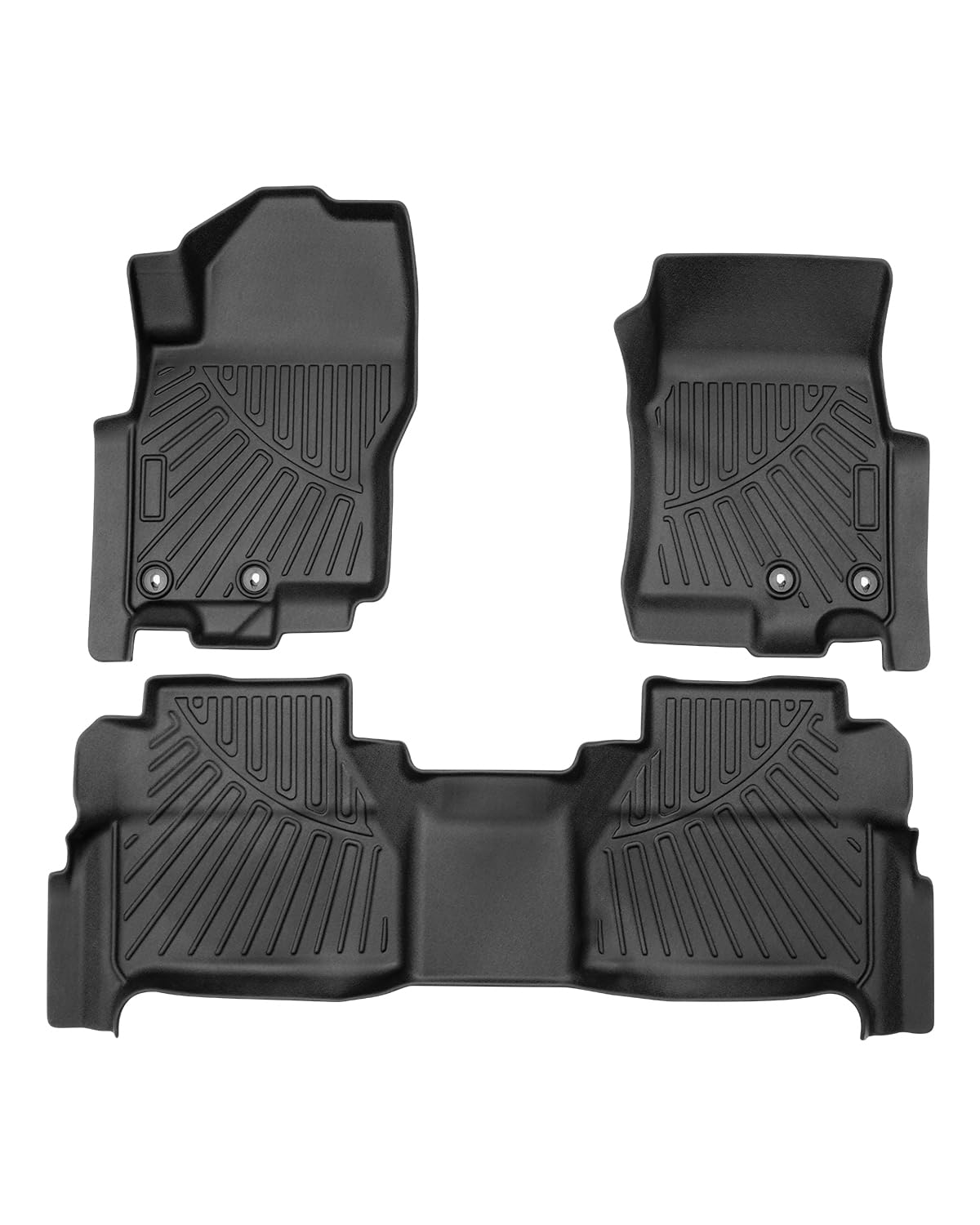 Powerty Floor Mats For 2022 2023 2024 2025 Nissan Frontier Accessories All Weather Floor Liner 3D Tpe 1St & 2Nd Row Floor Mat He