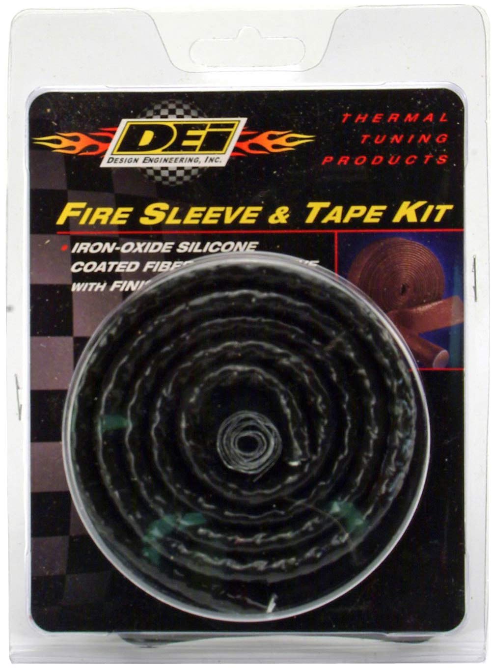 Design Engineering 010472 Fire Sleeve And Tape Kit 5/8 I.D. X 3Ft Heat Protection For Wires, Hoses, Etc.