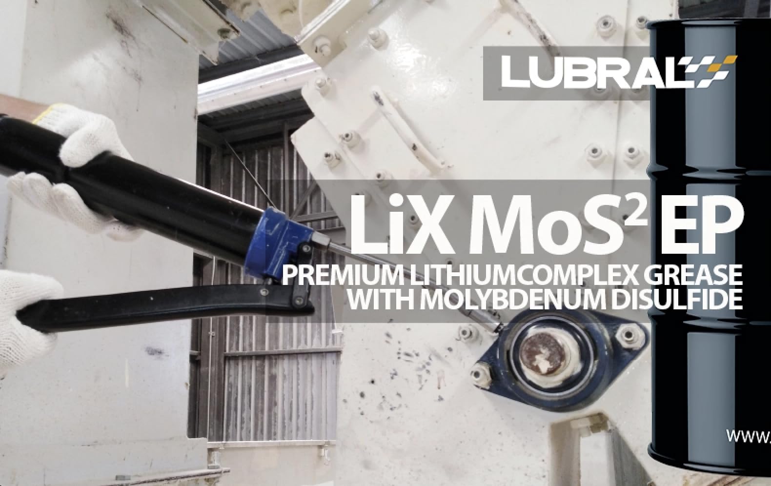 Lubral Lix Mos2 Ep 2 Grease | High-Performance Extreme Pressure Lubricant | Enhance Stickiness & Antiwear Capabilities | Unrivaled Anti-Wear, Rust, And Corrosion Protection | 14Oz.