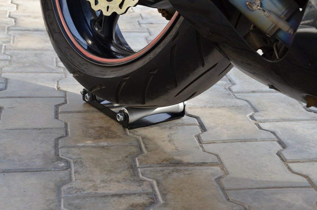 Grand Pitstop Motorcycle & Powersports Maintainence Stand Wheel Cleaning Wheel Roller Stand For Tire Cleaning & Chain Lubrication - Groller Large (Bikes < 600 Lb & Tire Width <240 Mm)