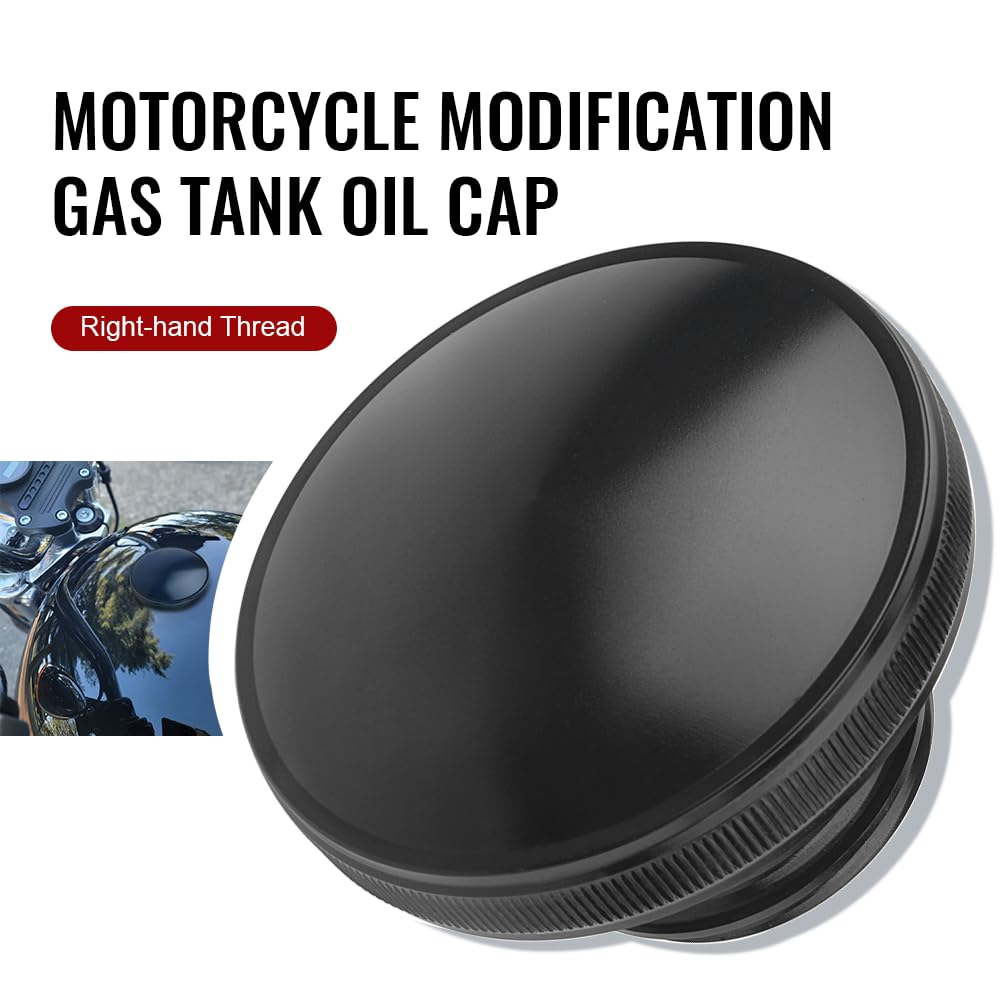 GZYF Motorcycle Black Retro Fuel Tank Gas Cap for Harley Softail 2000-2017, Dyna 1992-2017, Road King FLHR 1994-UP, Freewheeler