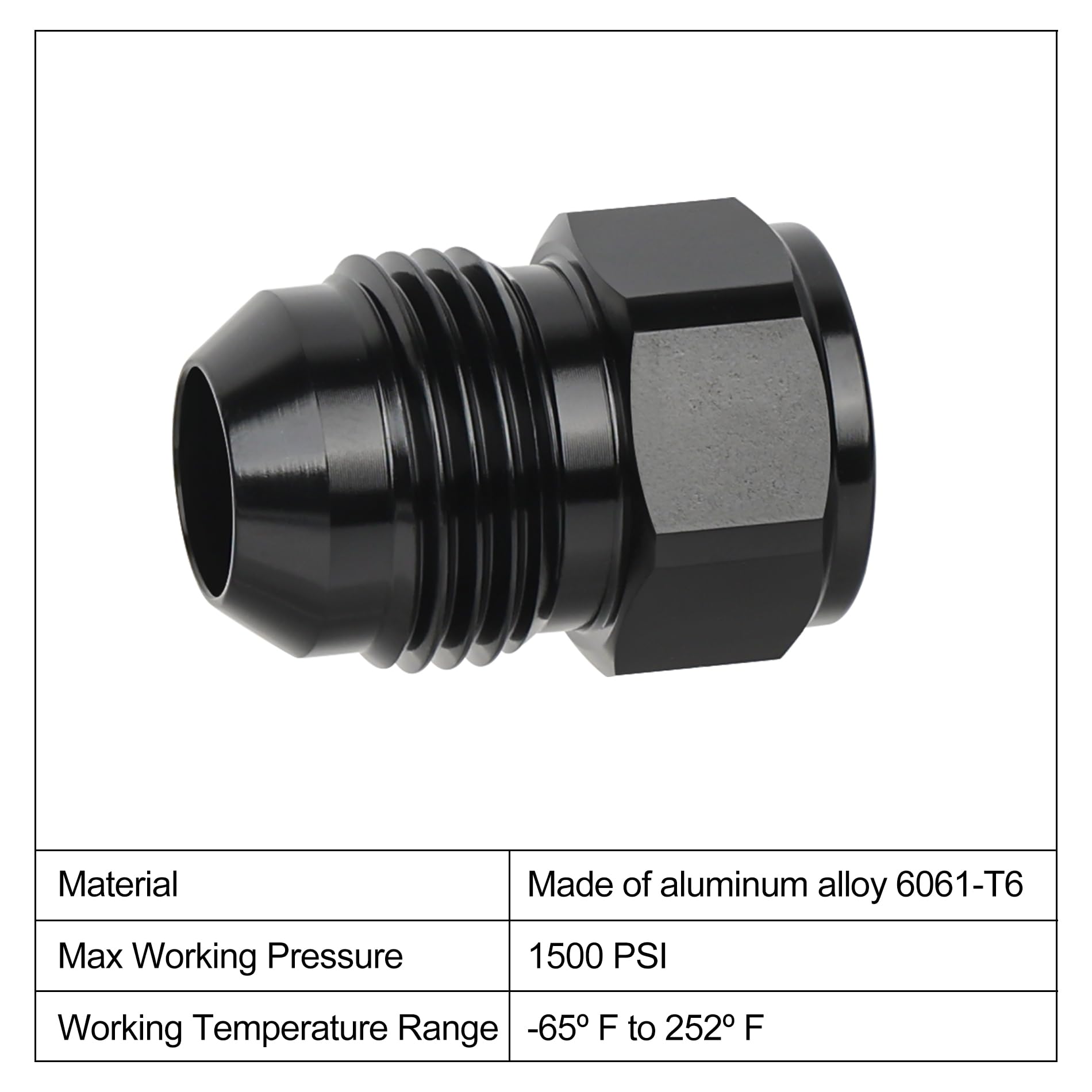 EVIL ENERGY 6AN Female to 8AN Male Falre Reducer Expander Adapter Fitting 2Pcs