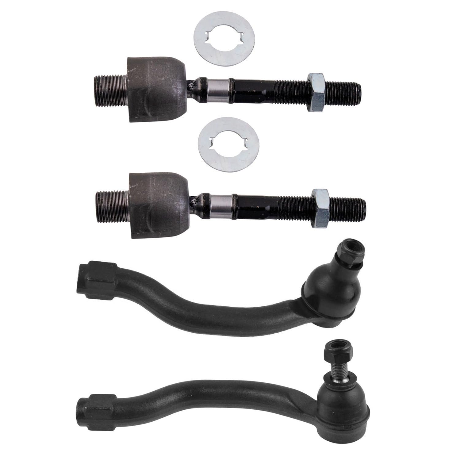 TRQ Front Inner and Outer Tie Rod Set Compatible with 2009-2014 Acura TSX