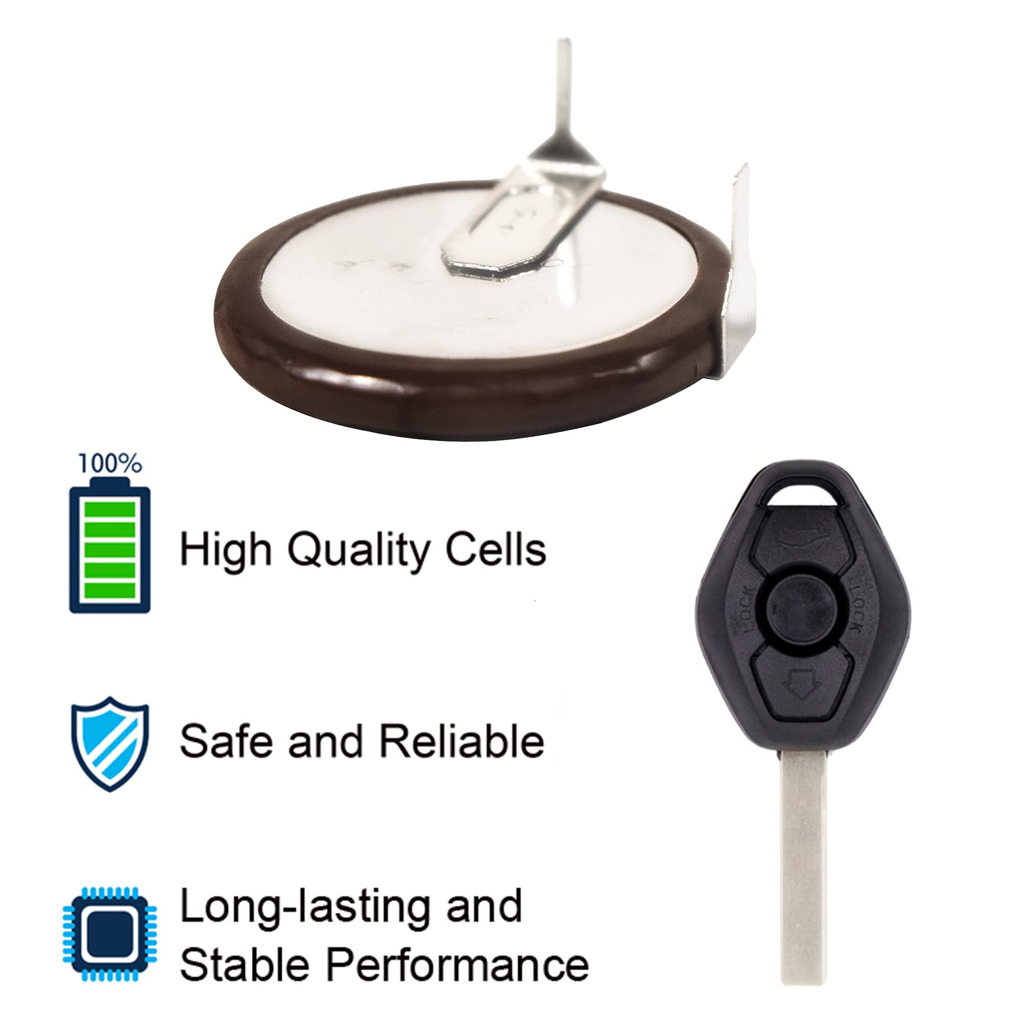 Hqrp 2-Pack Battery Compatible With 3-Series Bmw E46 E90 E91 E92 E93 Lx8 Fzv Lx8Fzv, E83 X3, E53 X5, E9X, 5-Series E60 / E61 530