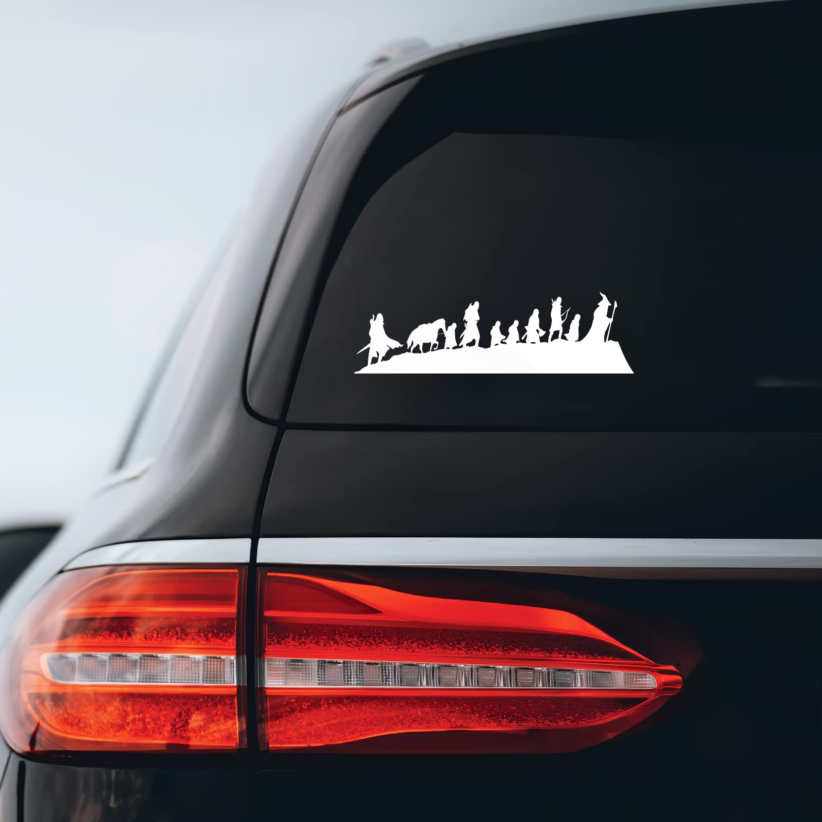 Lotr Caravan Fellowship Sticker Decal Notebook Car Laptop 8'' X 2'' (White)