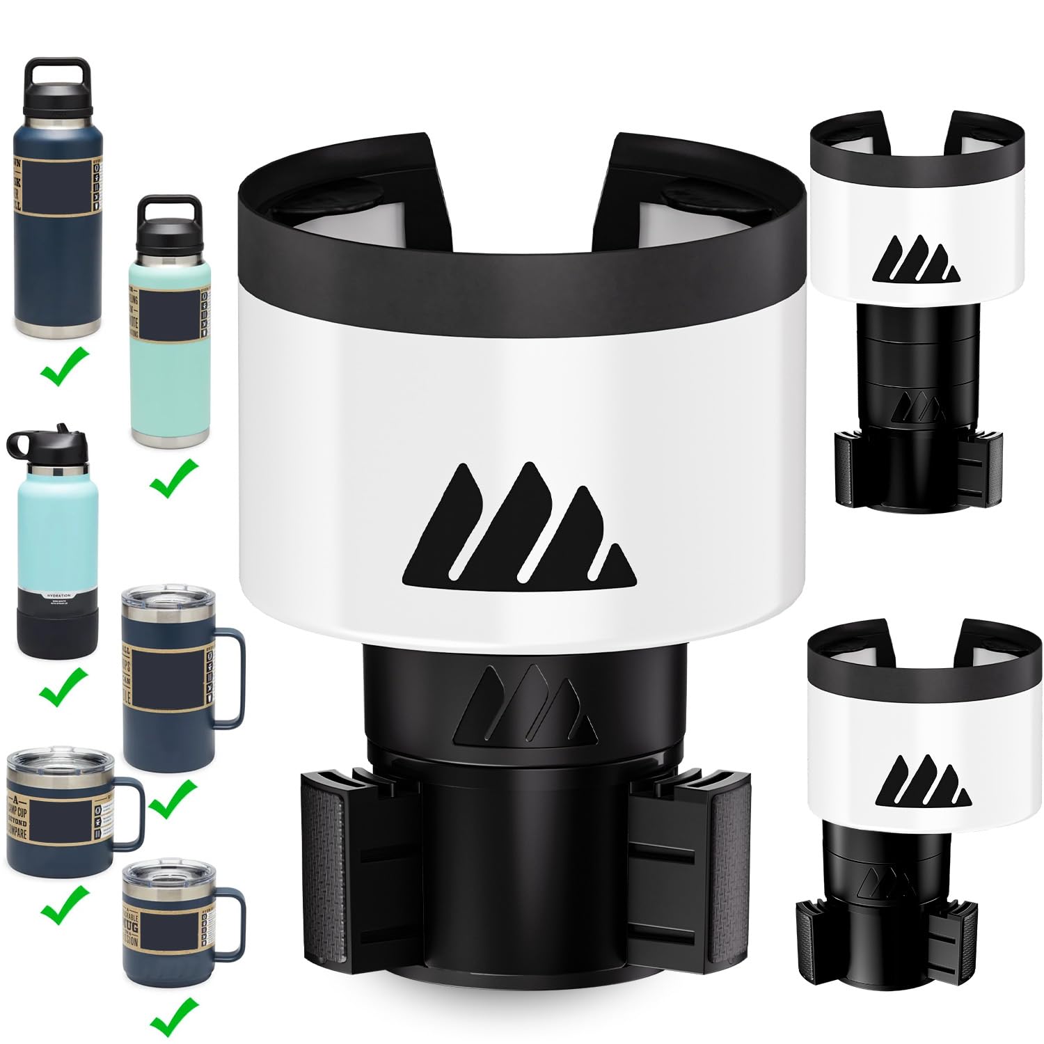 Integral Ultimate Expander Car Cup Holder - Adjustable Base - Expander & Organizer for Vehicles - Compatible with Coffee Mug, Ye