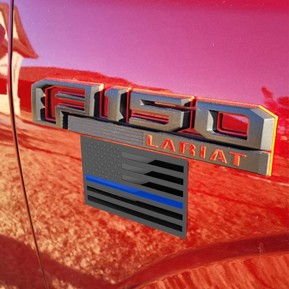 3 Pack Aluminium American Flag Emblem Deca For Cars & Trucks, 5 X 3 Inch American Usa Flag Decal Sticker,Support Usa Police And