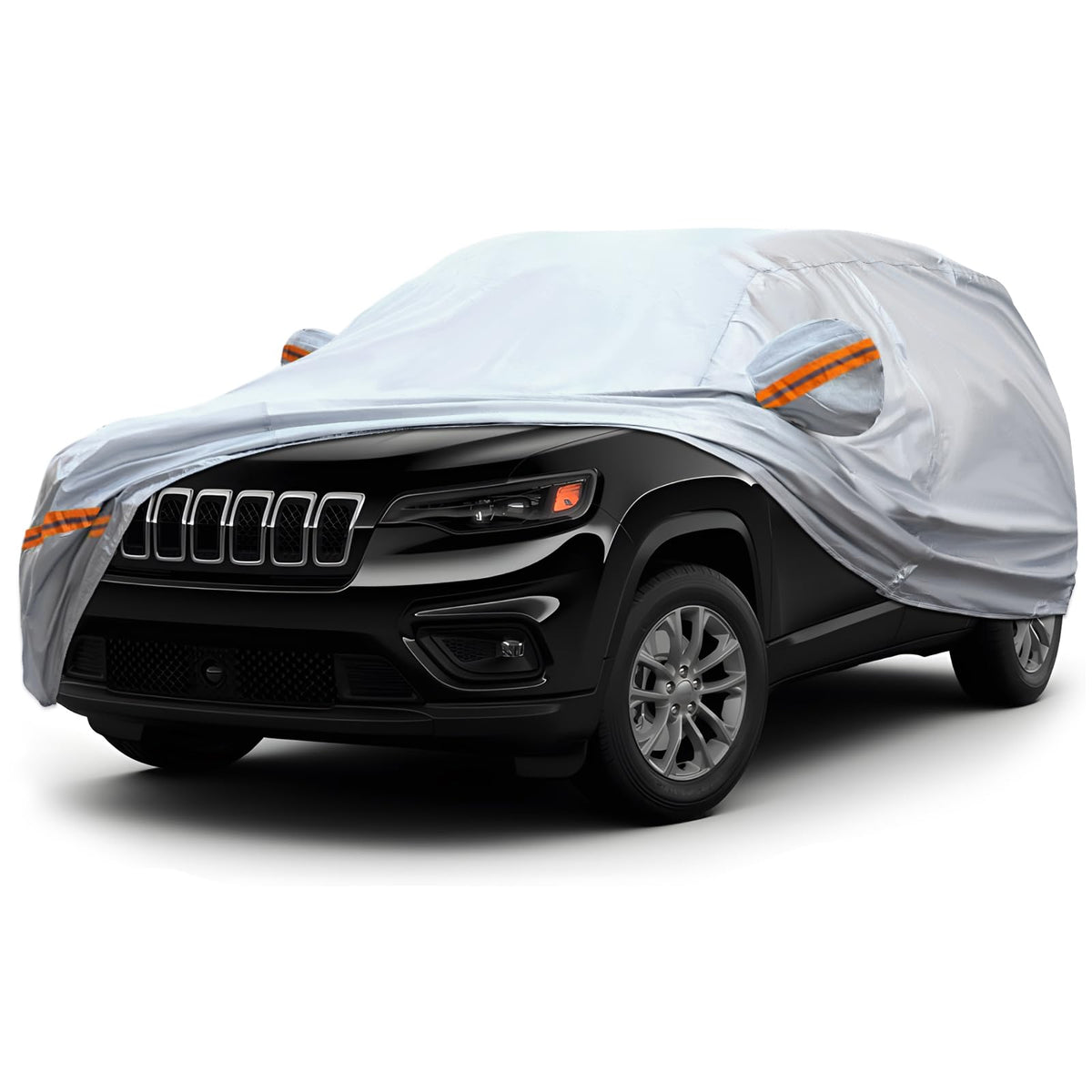 KEYOOG Fit for 178''-189'' Length SUVs, 6-Layer Full Car Cover is All-Weather Waterproof, Universal in All Seasons, Snow Prevent