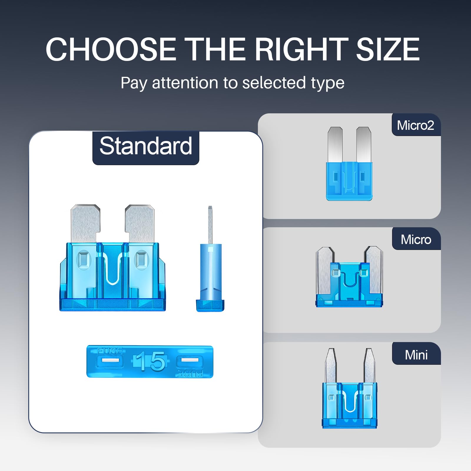 Jorest 25Pcs Standard Car Fuse Kit -Standard Blade Fuses Automotive - Replacement Fuses Assortment Kit For Car/Rv/Truck/Motorcyc