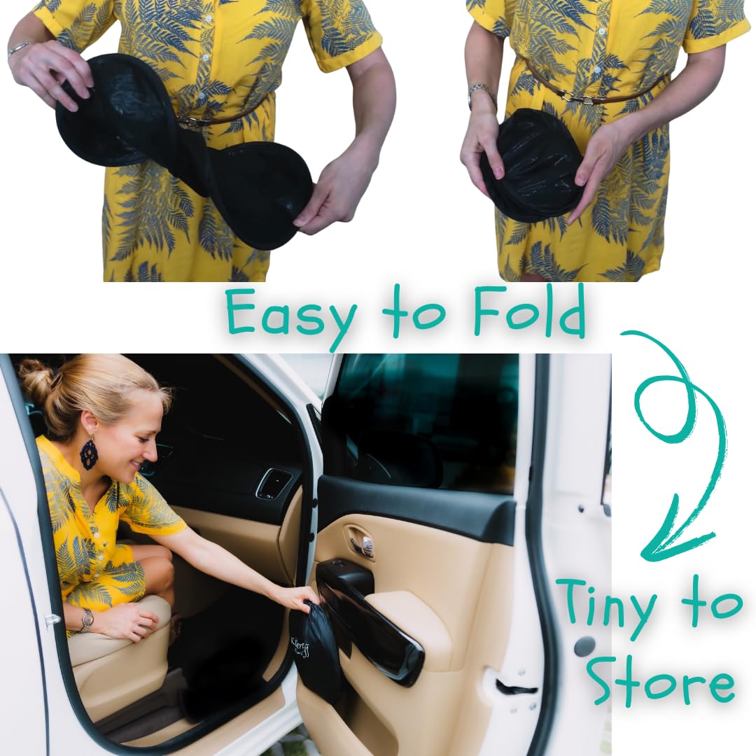 Kinder Fluff Car Window Shade (4X Transparent Sunshades) - The Only Certified Car Window Sun Shade For Driver Proven To Block 99