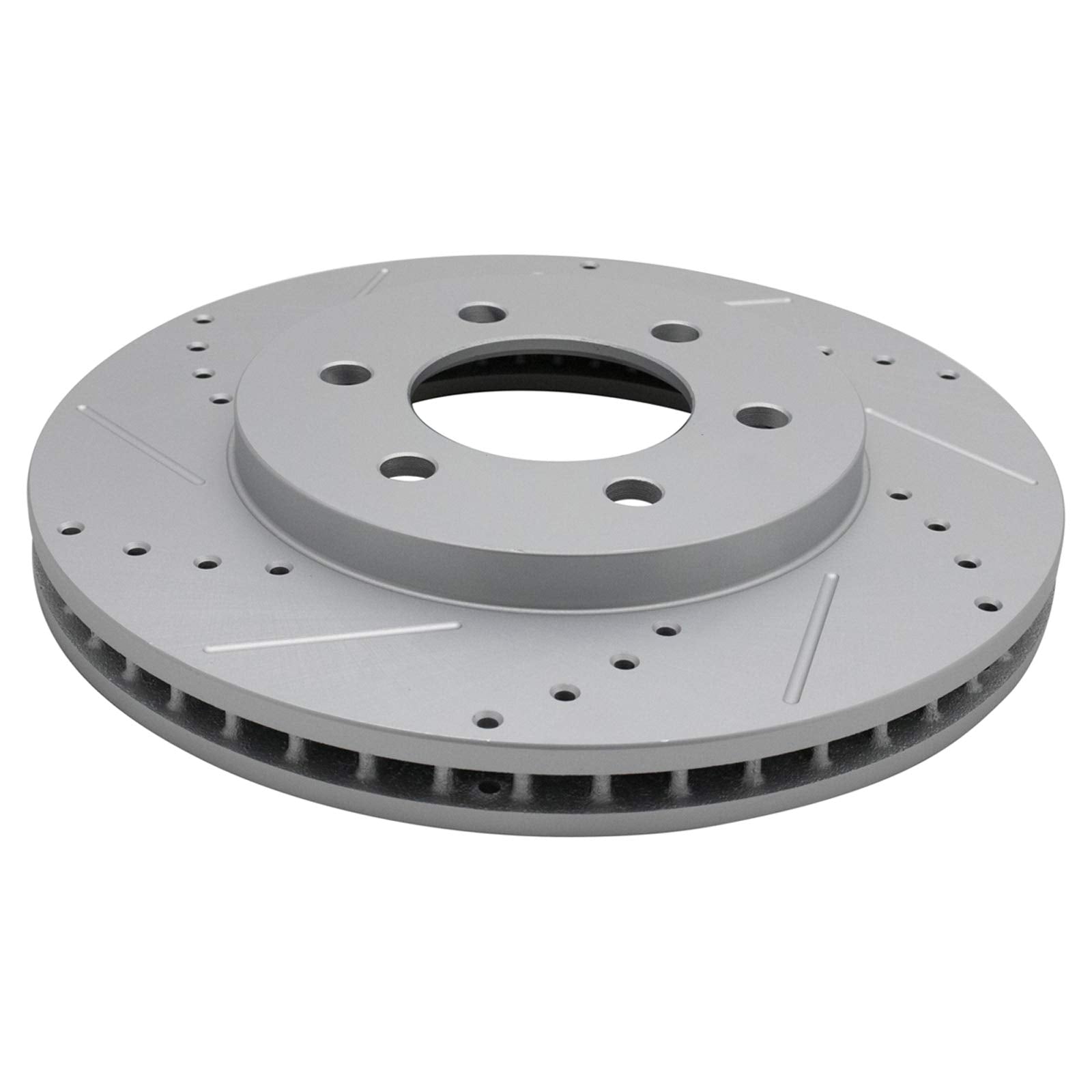 Trq Front Performance Brake Rotors Set Premium G-Coated Cross Drilled & Slotted Compatible With 2003-2006 Ford Expedition Lincol
