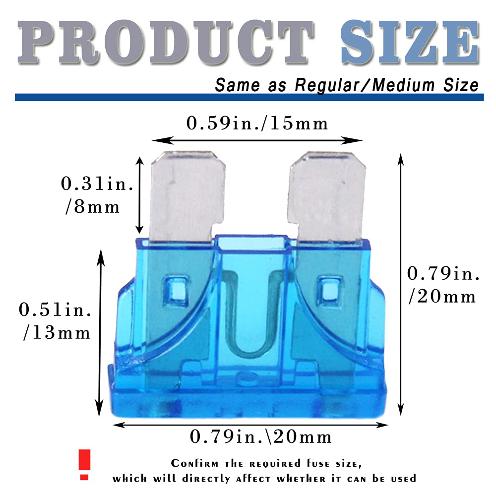 FymuSing 55 pcs 15 Amp Standard Blade Fuse - 15A Automotive Fuses for Car and Truck, Black
