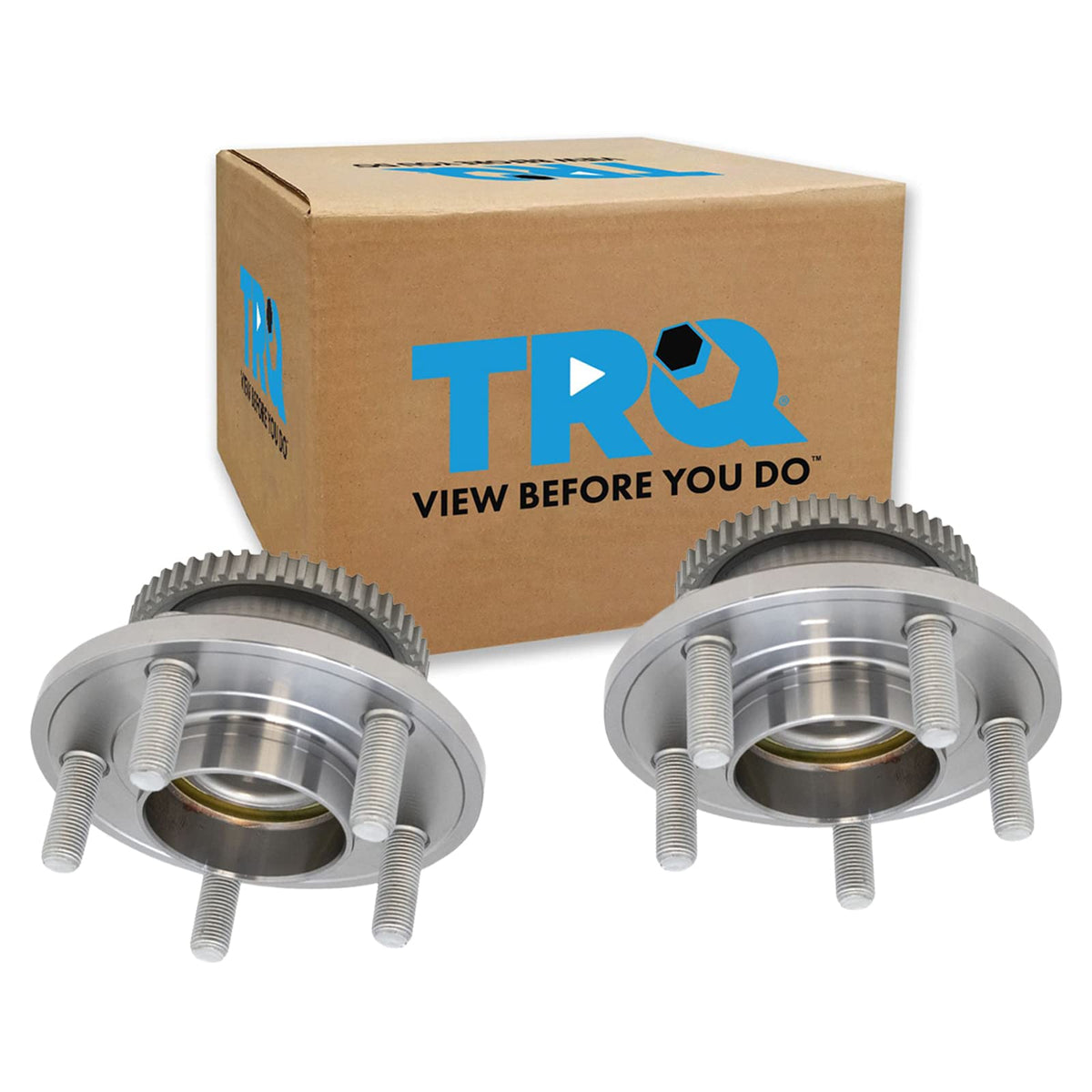 Trq Front Wheel Hub Bearings Assembly Set Compatible With 2015-2021 Ford Mustang