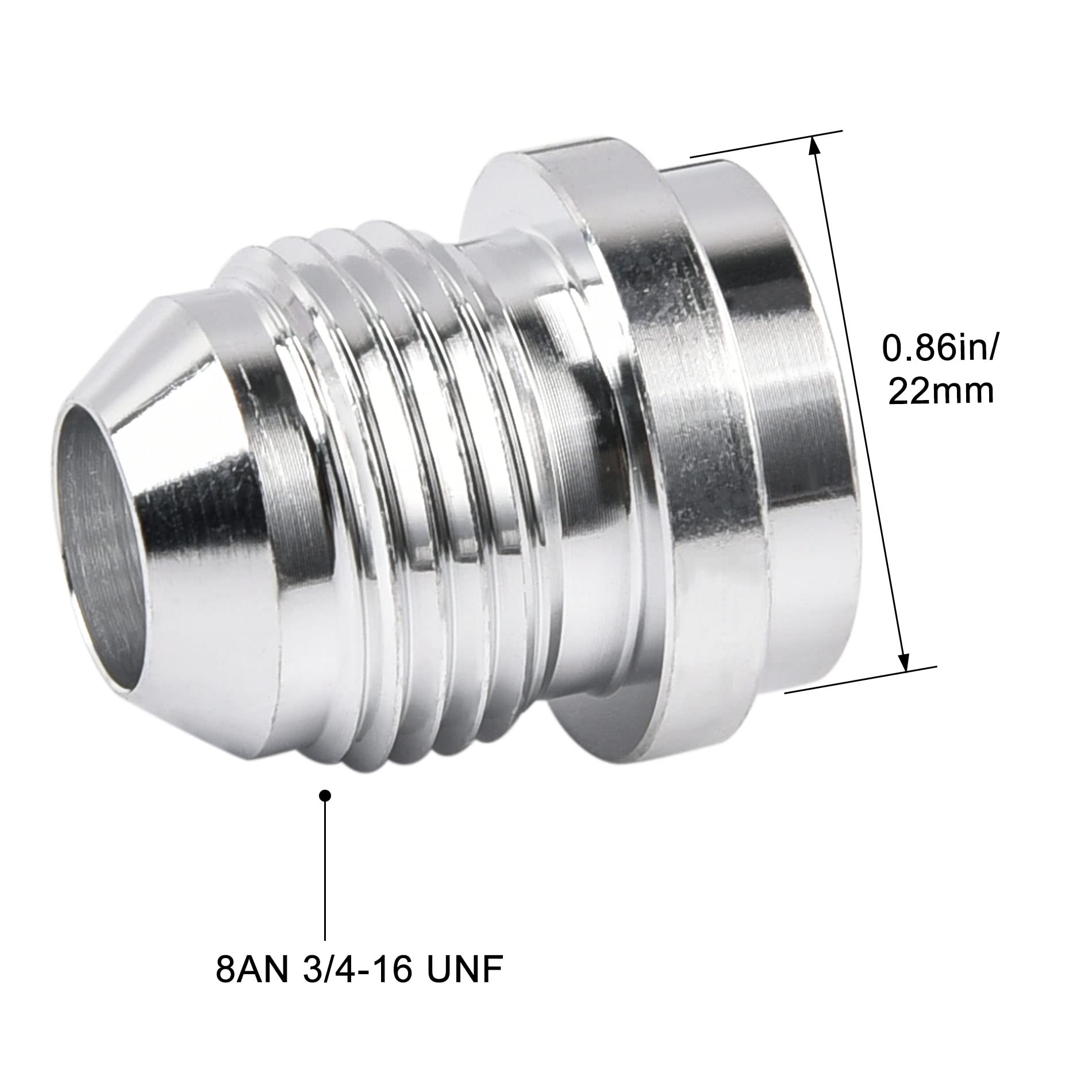 EVIL ENERGY 8AN Male Weld on Bung Fitting Aluminum 4PCS