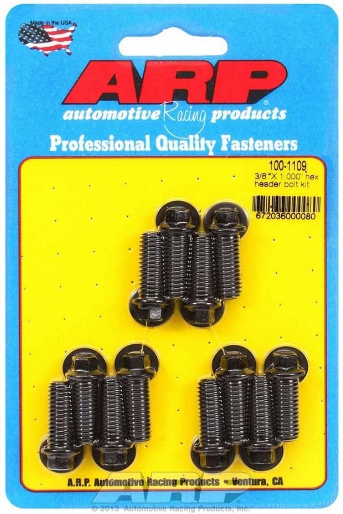 Arp 100-1109 Header Bolt Kit (Black Oxide Hex Bolt Uhl=1.000 12 Pcs.)