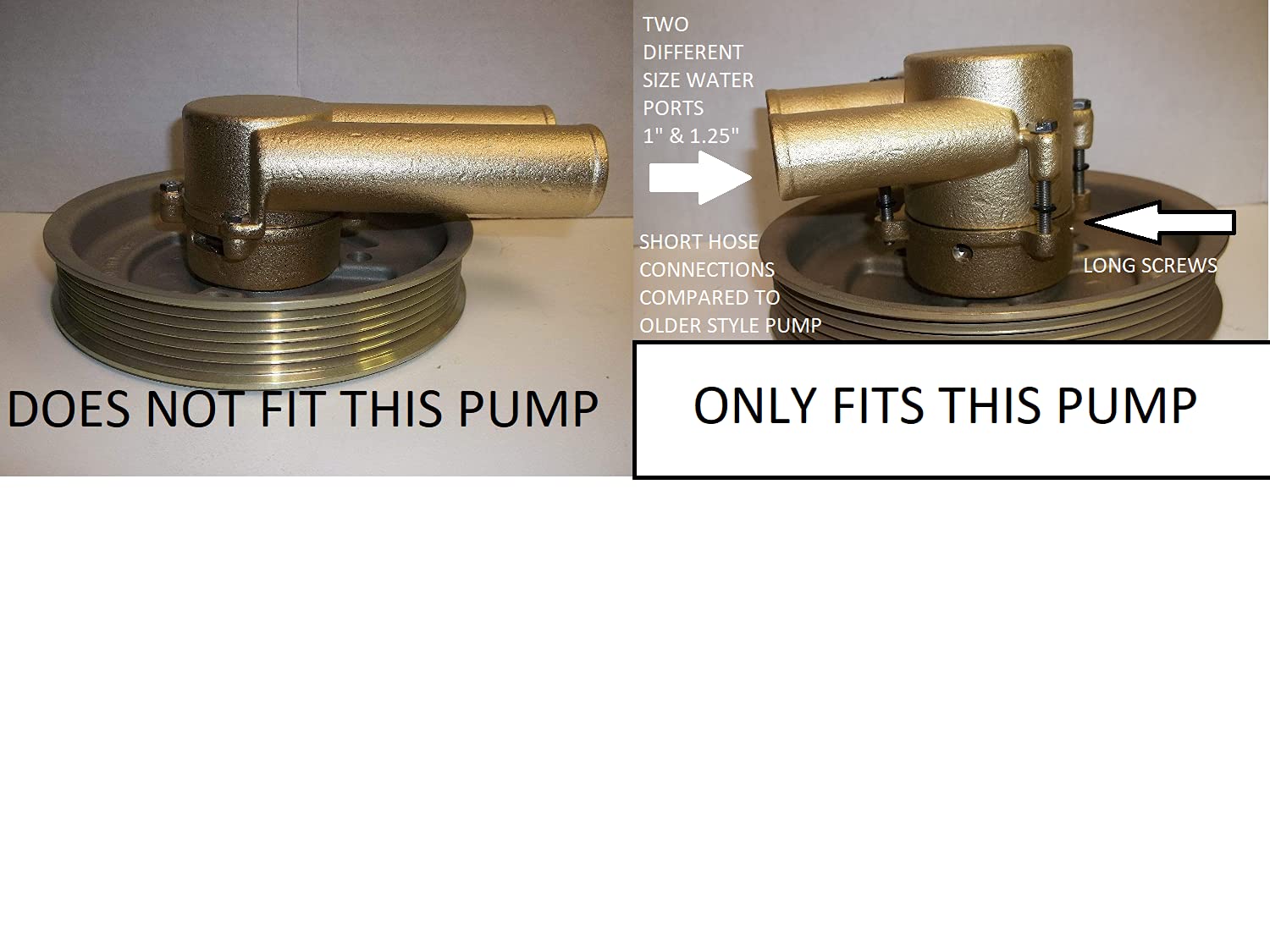 Reliable Parts Systems Water Pump Impeller For Volvo Penta 3.0 4.3 5.0 5.7 8.1 V6 V8 Engines. Johnson F6B-9 09-812B And Indmar