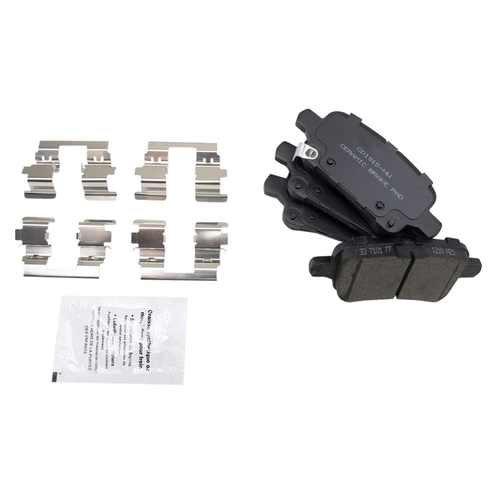 Trq Rear Brake Pad & Rotor Kit Brake Pads Brake Rotor Ceramic Compatible With 2017-2019 Buick Lacrosse 2018-2019 Regal Sportback