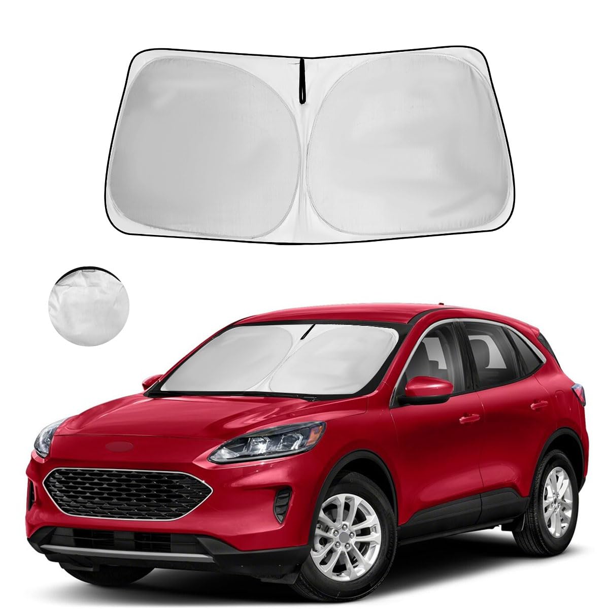 Windshield Sun Shade For Ford Escape S, Se, Se Sport Hybrid, Sel, Titanium 2019 2020 2021 2022 2023 Accessories Sunshade Windshi