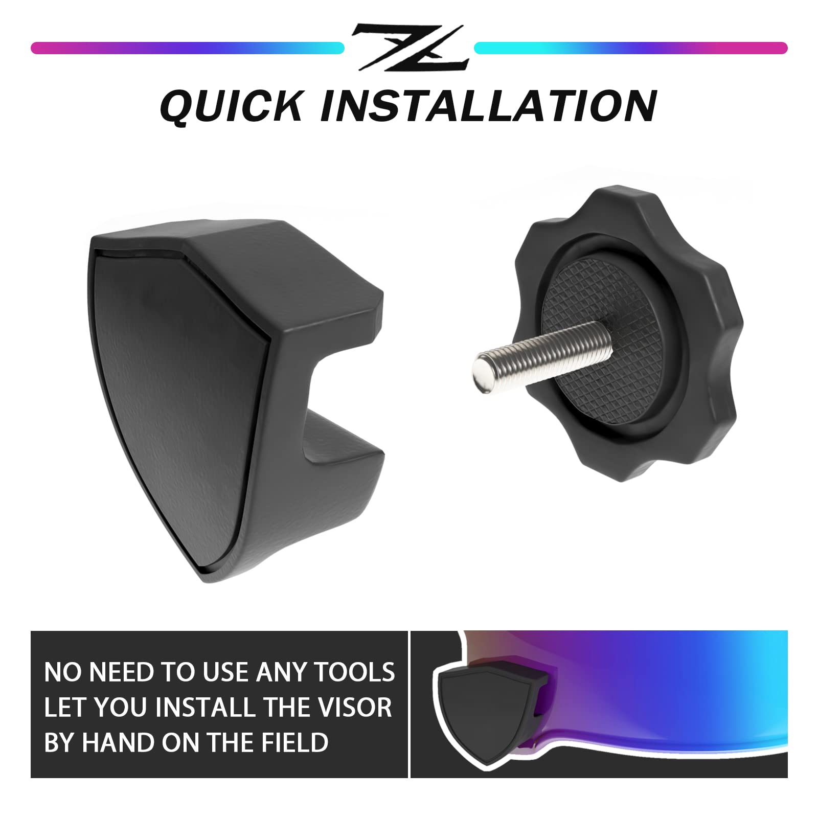 Zixioys Tinted Football Visor, Fits Youth And Adult Football Helmets (Blue)