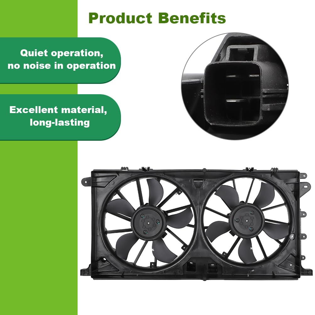 Scitoo 624570 Radiator Dual Cooling Fan Compatible For 2018-2019 Ford For Expedition 2017-2020 Ford For F-150 2018-2021 For Lincoln For Navigator