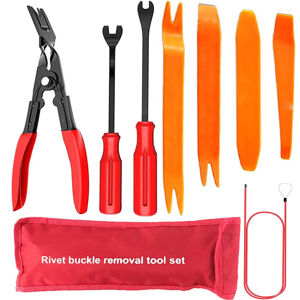Removal Tool Kit Auto Car Door Trim Panel Removal Kit Clip Pliers Set Clip Pliers Remover And Radio Audio Stereo Removal Tools R