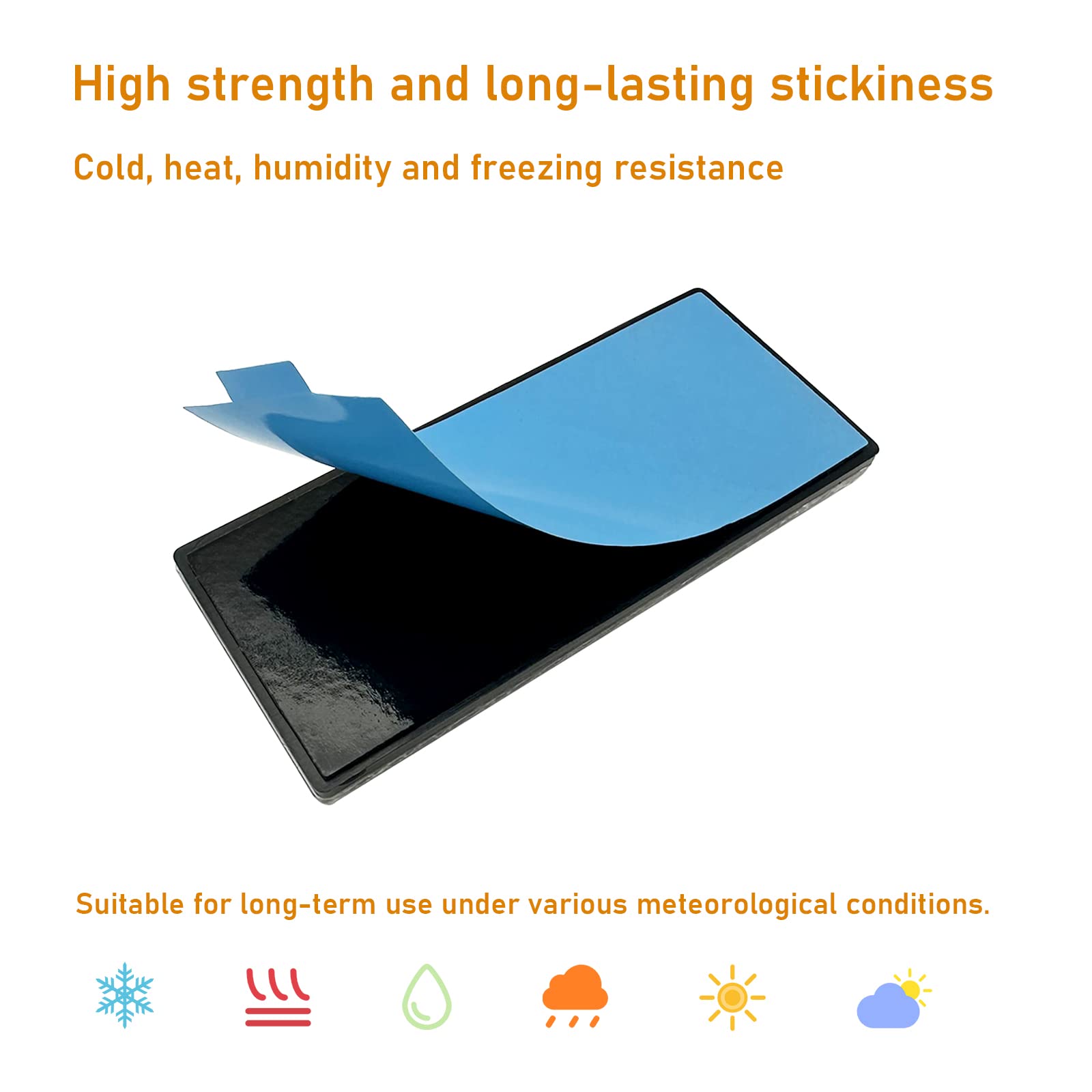 Reflector 80X35Mm Self Adhesive Rectangle Safety Waterproof Stick On For Driveway Mailbox Trailer